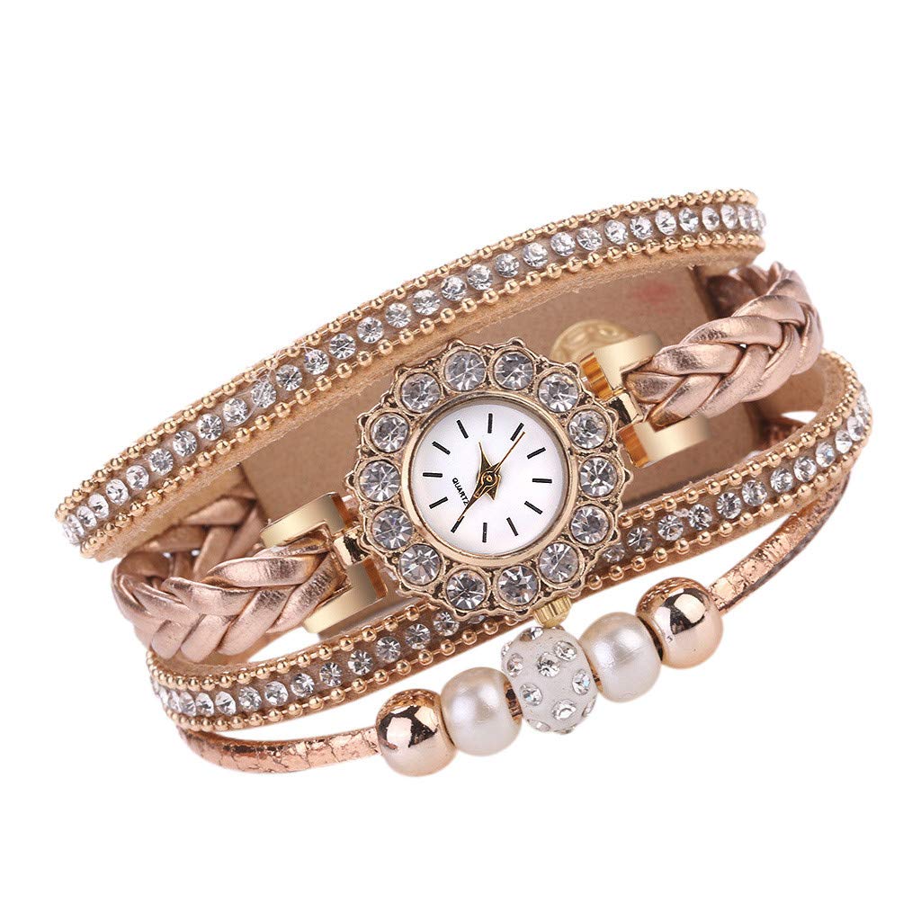 Vintage Quartz Fashion Wrist Watch for Women - Elegant Wrap Bracelet Watch with Weave Design - Perfect for Casual, Office & Special Occasions