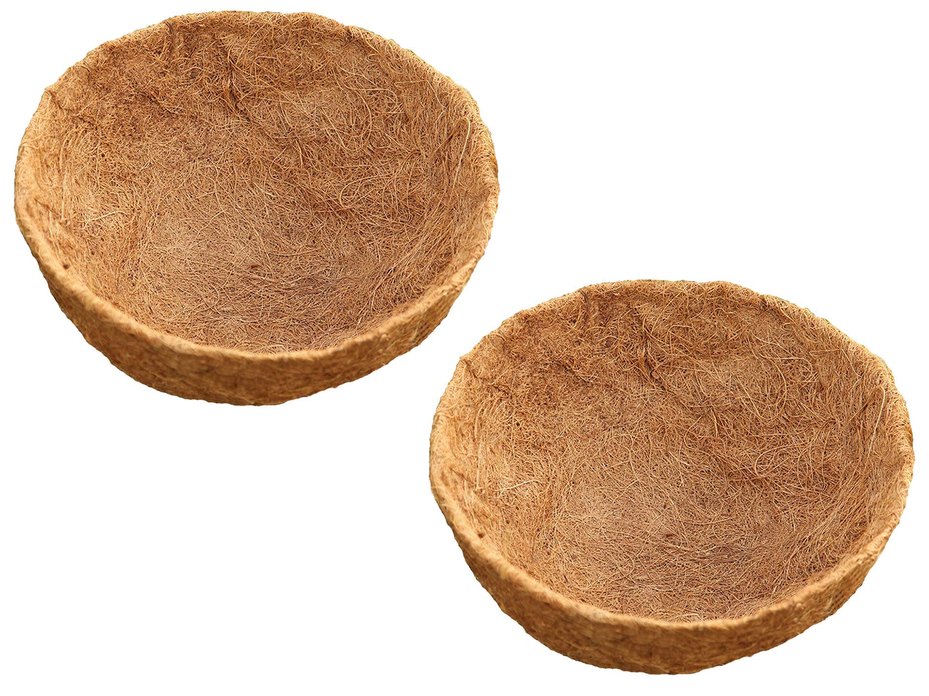 2 Pack 14 Inch Round Coconut Coir Liners for Hanging Baskets - 100% Natural Eco-Friendly Plant Basket Liners, Perfect for Indoor/Outdoor Hanging Planters, Flower Pots and Vertical Gardens