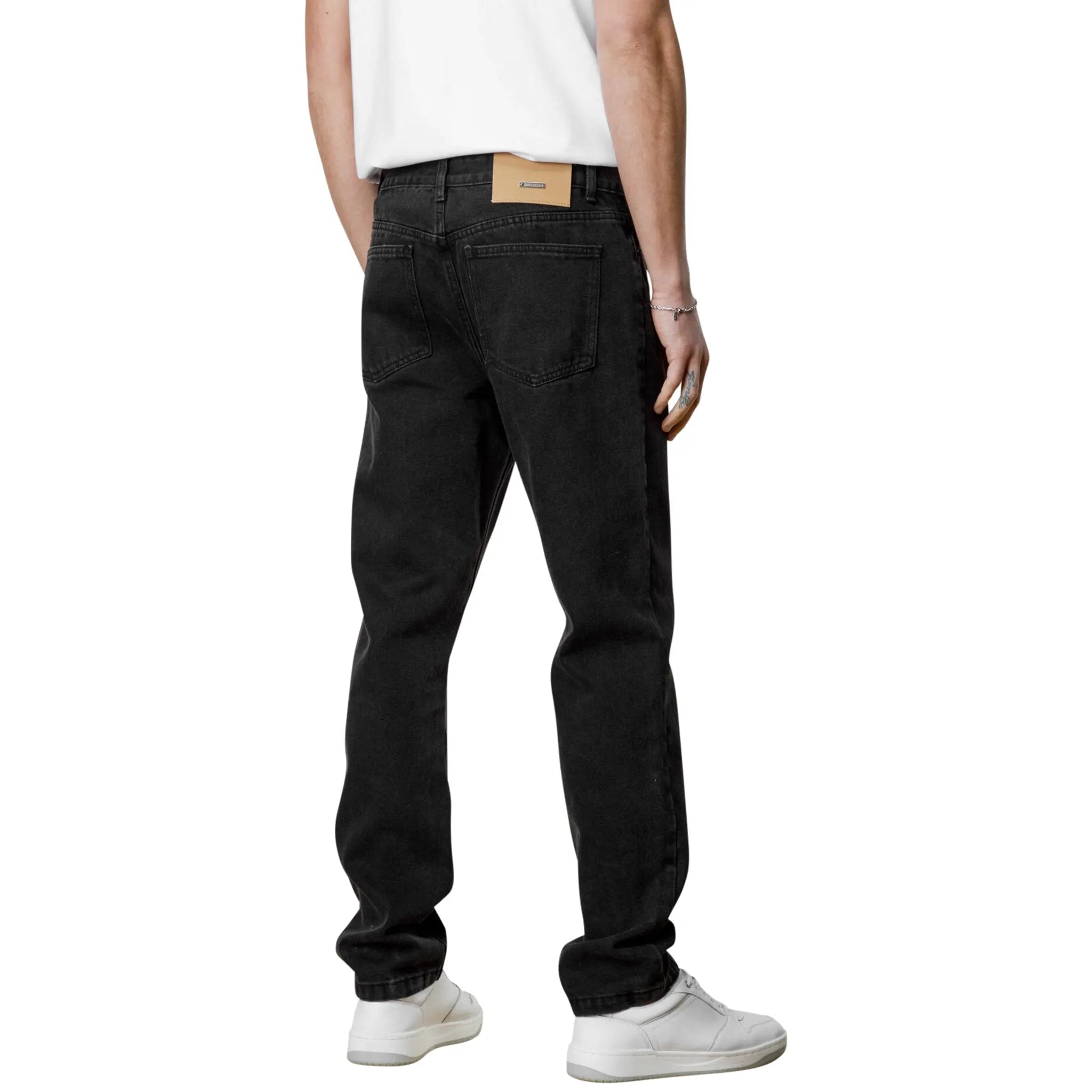 Belier Straight Leg Jeans for Women - Classic Washed Black Denim Pants | Comfortable & Stylish for Casual Wear, Office & Everyday Outfits