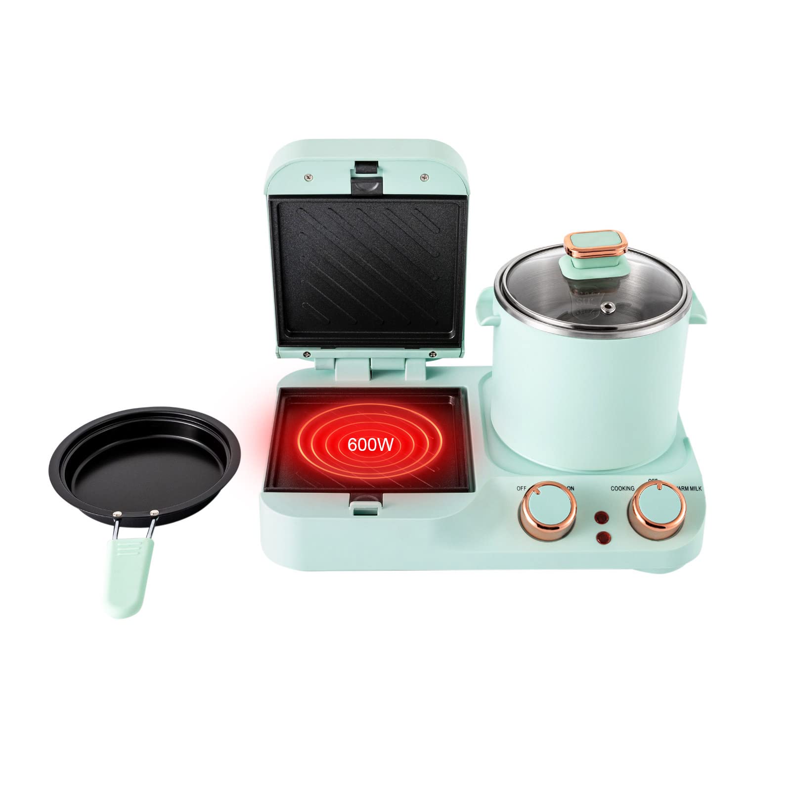 Non-Stick Electric Mini Toaster - 2 Slice Breakfast Sandwich Maker for Quick & Easy Meals - Perfect for Home, Office, Dorm & RV Use