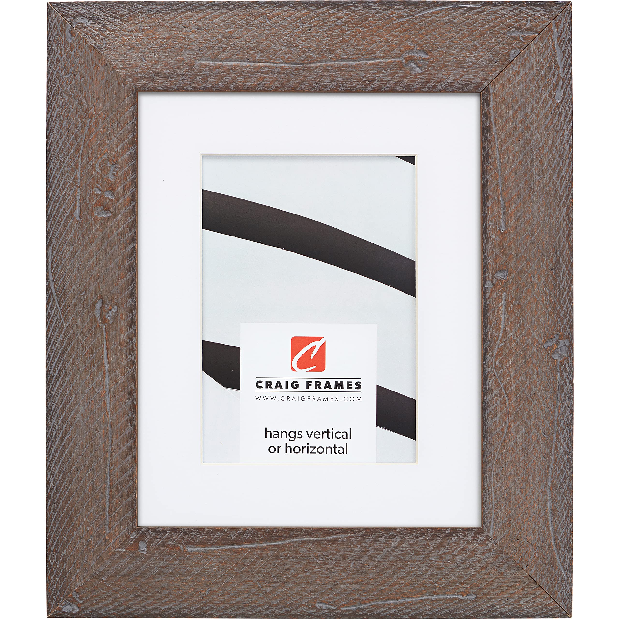 Craig Frames Hatteras 20x30 Inch Picture Frame with 16x24 Inch Mat - Boho Rustic Grey Wash Wood Photo Frame for Wall Art, Home Decor & Office Display