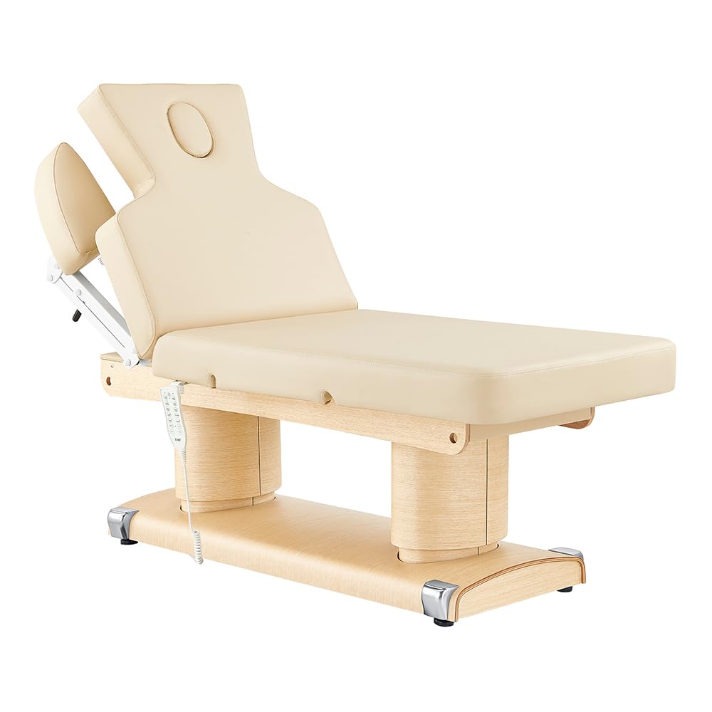Luxury Electric Medical Spa Massage Bed with Extra Thick Padding - Full Electrical Adjustable Beauty Treatment Table for Facial, Body Care & Wellness (Perfect for Spas, Salons & Home Use)