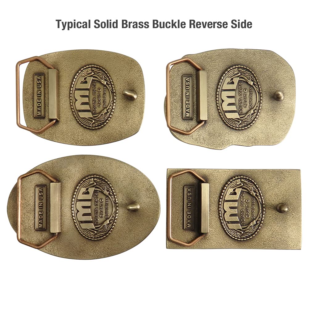 Indiana Metal Craft Men's America Land Of The Free Belt Buckle - Patriotic Western Style for Jeans & Workwear - Perfect for Rodeo, Cowboy Outfits & 4th of July Celebrations