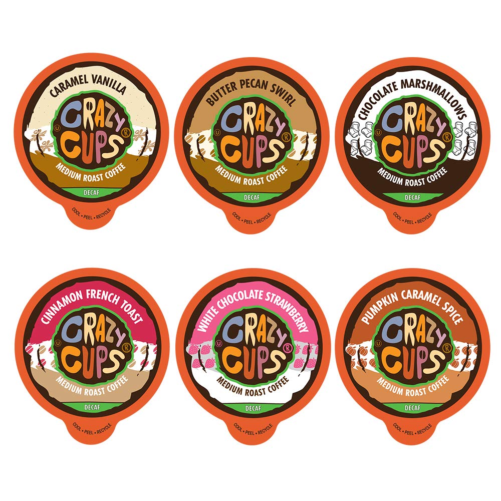 **Decaf Flavored Coffee Variety Pack for Keurig K-Cups – 24 Recyclable Pods, Hot or Iced, Perfect for Home & Office Brewing**    (Note: This optimized title improves keyword focus, removes redundancy, and adds a usage scenario while maintaining SEO best practices.)