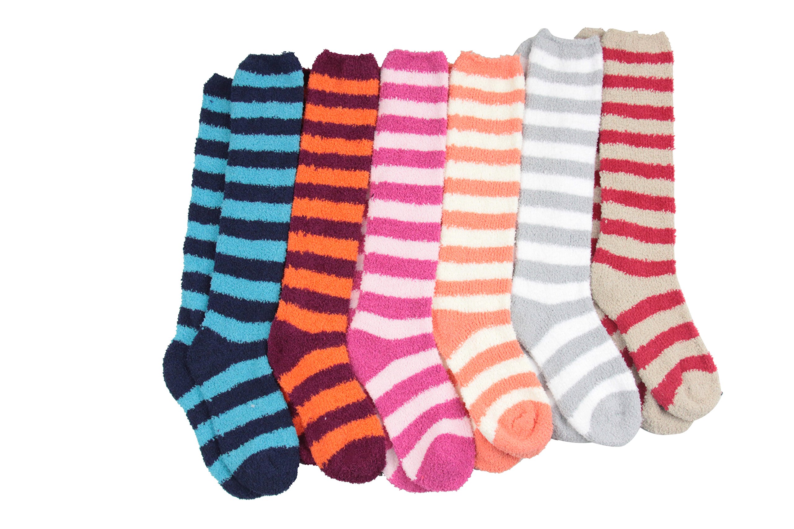 ToBeInStyle Women's Winter Socks Pack of 6 - Cozy Thermal Knit Socks for Women, Assorted Colors & Patterns - Perfect for Cold Weather, Snow Boots, and Indoor Comfort