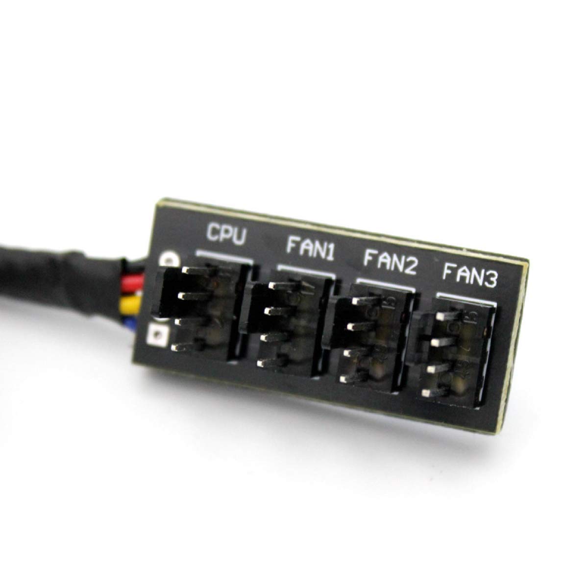 4/5 Channel PWM Fan Hub - PC CPU Cooling Fan Distributor with Sleeved Braided 4-Pin/3-Pin Power Adapter Cable - Perfect for Gaming Rigs, Workstations & Custom PC Builds