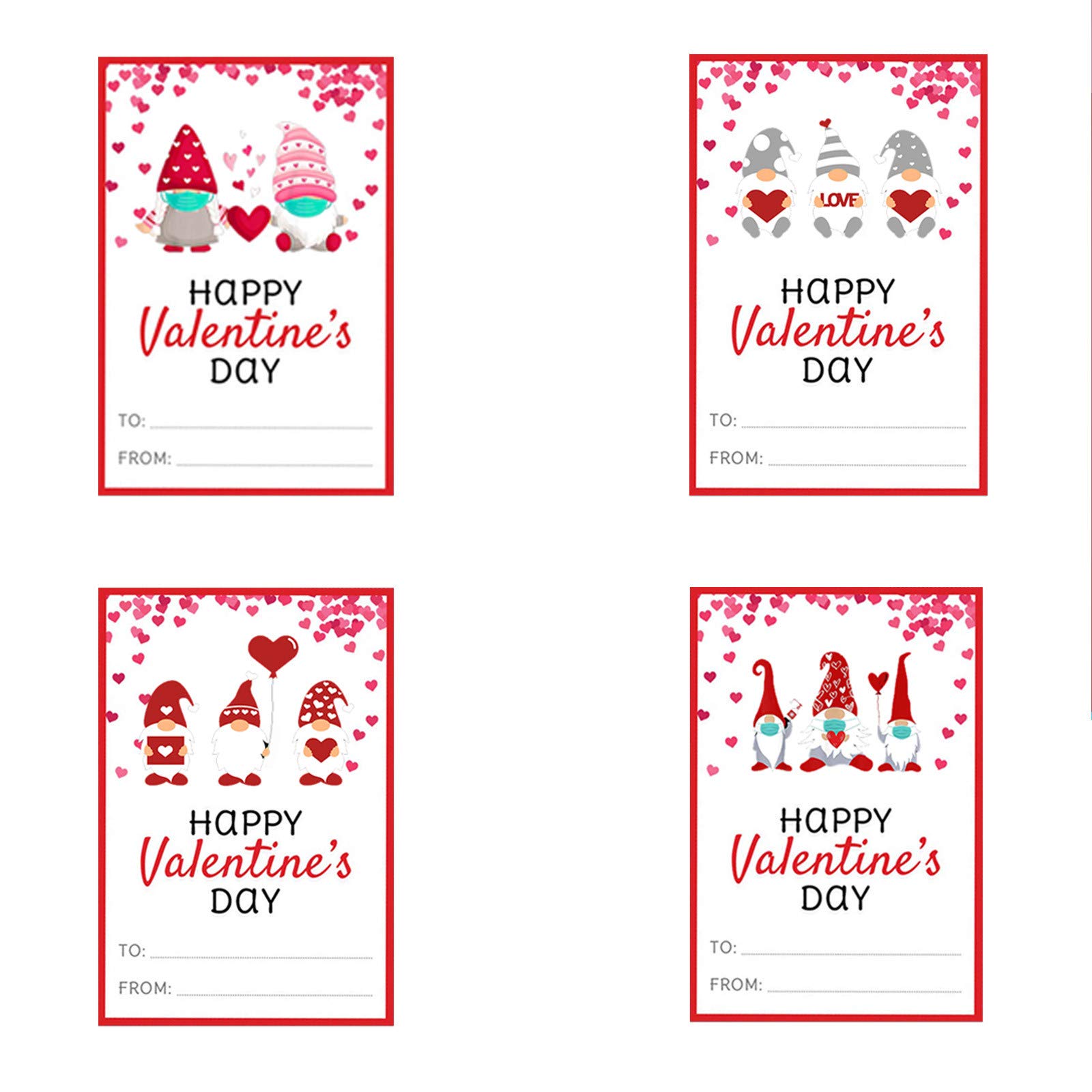 4PC Birthday Cards for Boyfriend - Valentine's Day Classroom Exchange Cards for Kids, Christmas Party Cards, School & Home Decor (Perfect for Valentine's Exchange, Classroom Parties & Holiday Gifting)