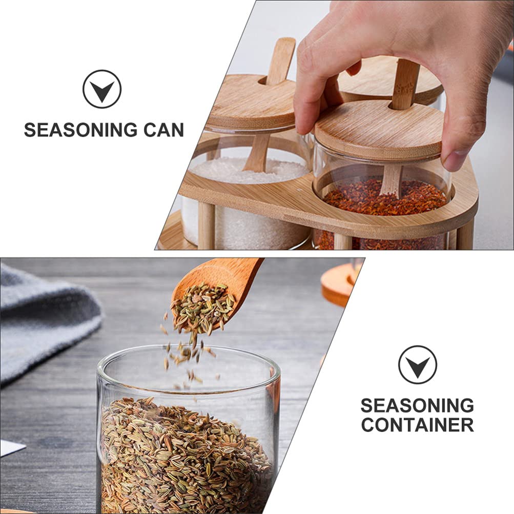 Hemoton 12-Piece Glass Spice Jar Set with Wooden Lids - Airtight Kitchen Seasoning Containers for Salt, Pepper, Herbs & Spices - Perfect for Pantry Organization, Cooking, Baking & Home Decor