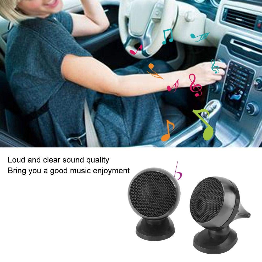 Acouto 2-Piece High Power Car Tweeter Speakers - Premium Stereo Audio System for Crystal Clear Music (Black) | Perfect for Car Audio Upgrades & Home Theater Systems