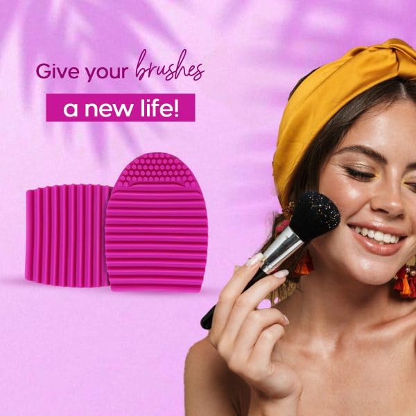 CARAPACE Silicone Makeup Brush Cleaner Pad - Quick-Drying Cosmetic Brush Cleaning Mat for Foundation, Eyeshadow & Blush Brushes (Perfect for Home & Professional Makeup Artists)