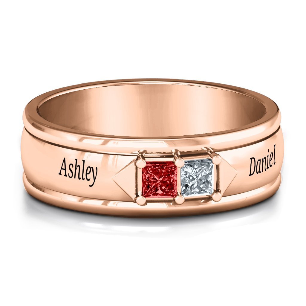 10K Gold Men's Timeless Romance Wedding Band Ring by JEWLR - Perfect for Engagement, Anniversary & Special Occasion Gifts