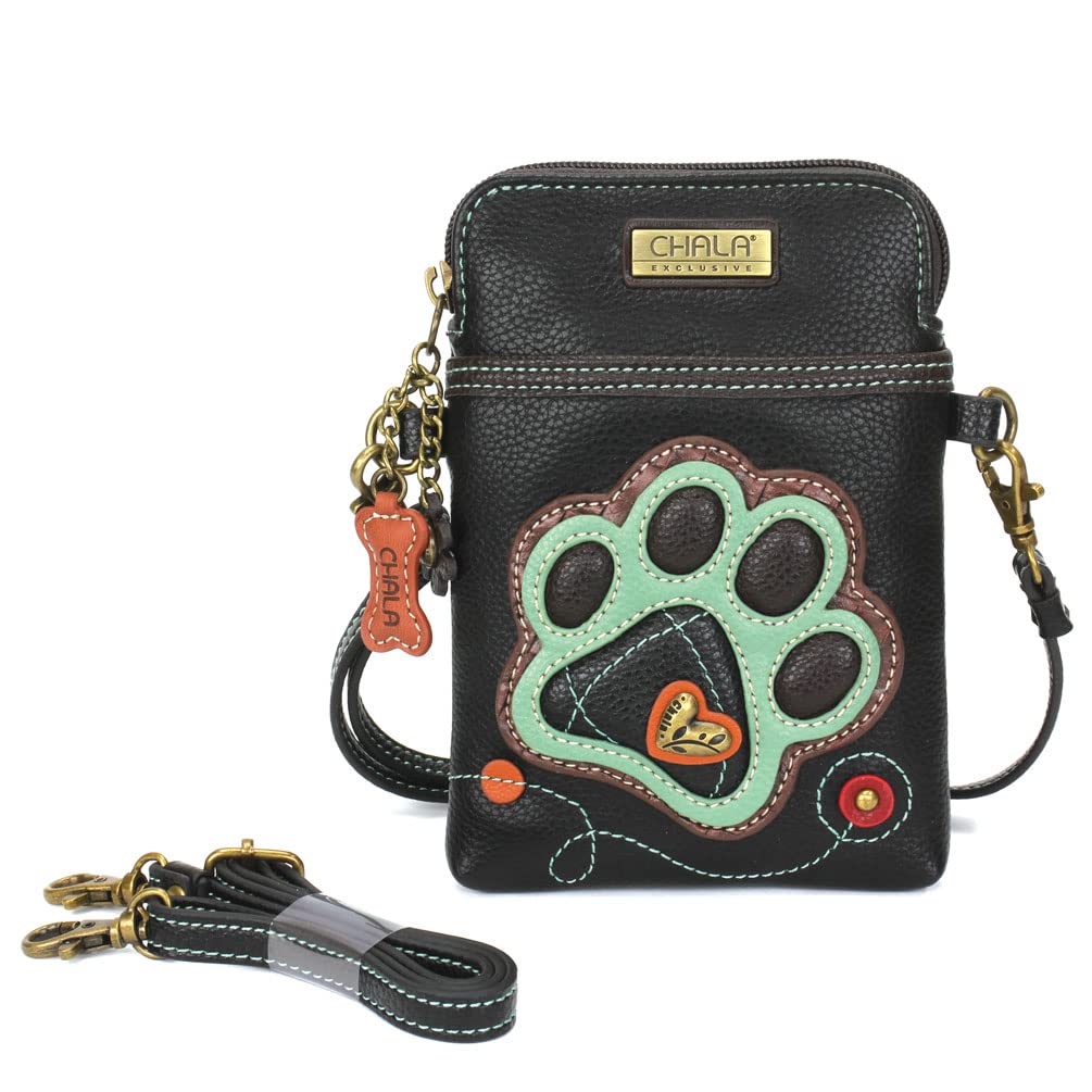 Paw Print Chala Convertible Crossbody Handbag for Dog Lovers - Adjustable Strap Phone Purse for Women, Dog Mom Gift Idea (Perfect for Daily Use, Travel & Outdoor Adventures)