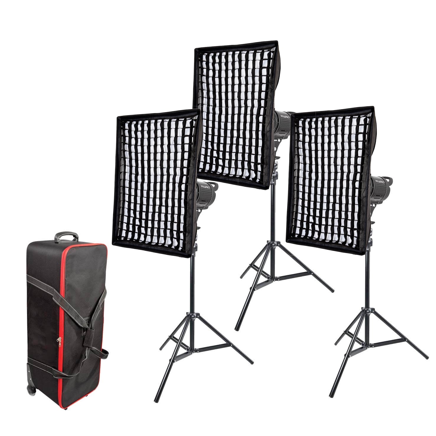 DAYLiTE60D MKII 60W LED Three Head Lighting Kit - Professional Studio Photography & Video Lighting for YouTube, TikTok, and Portrait Shoots