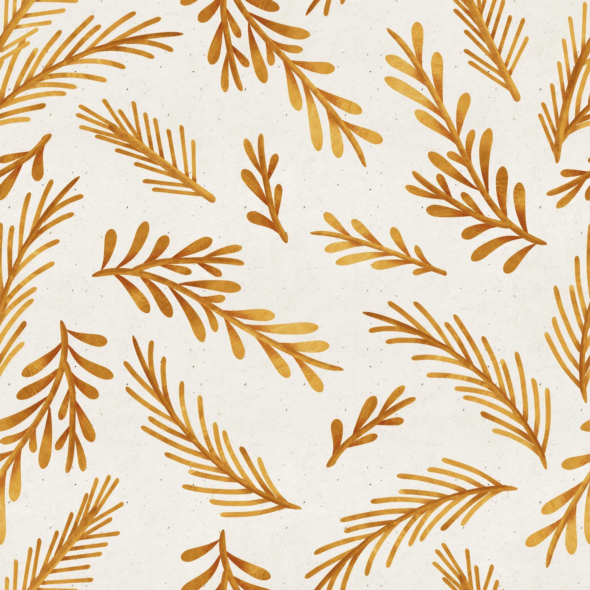 Mustard Botanical Floral Peel and Stick Removable Wallpaper 8101 - Self-Adhesive Wall Decor for Bedroom, Living Room & Nursery