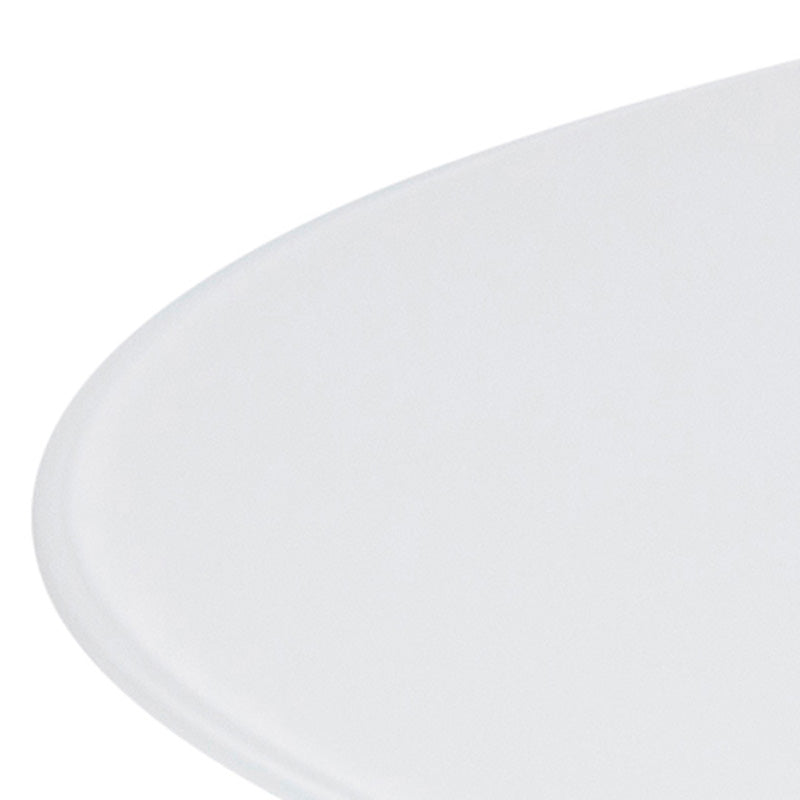 CYRUS 80cm Glass Coffee Table - Modern White & Black Design for Living Room, Office & Lounge Decor