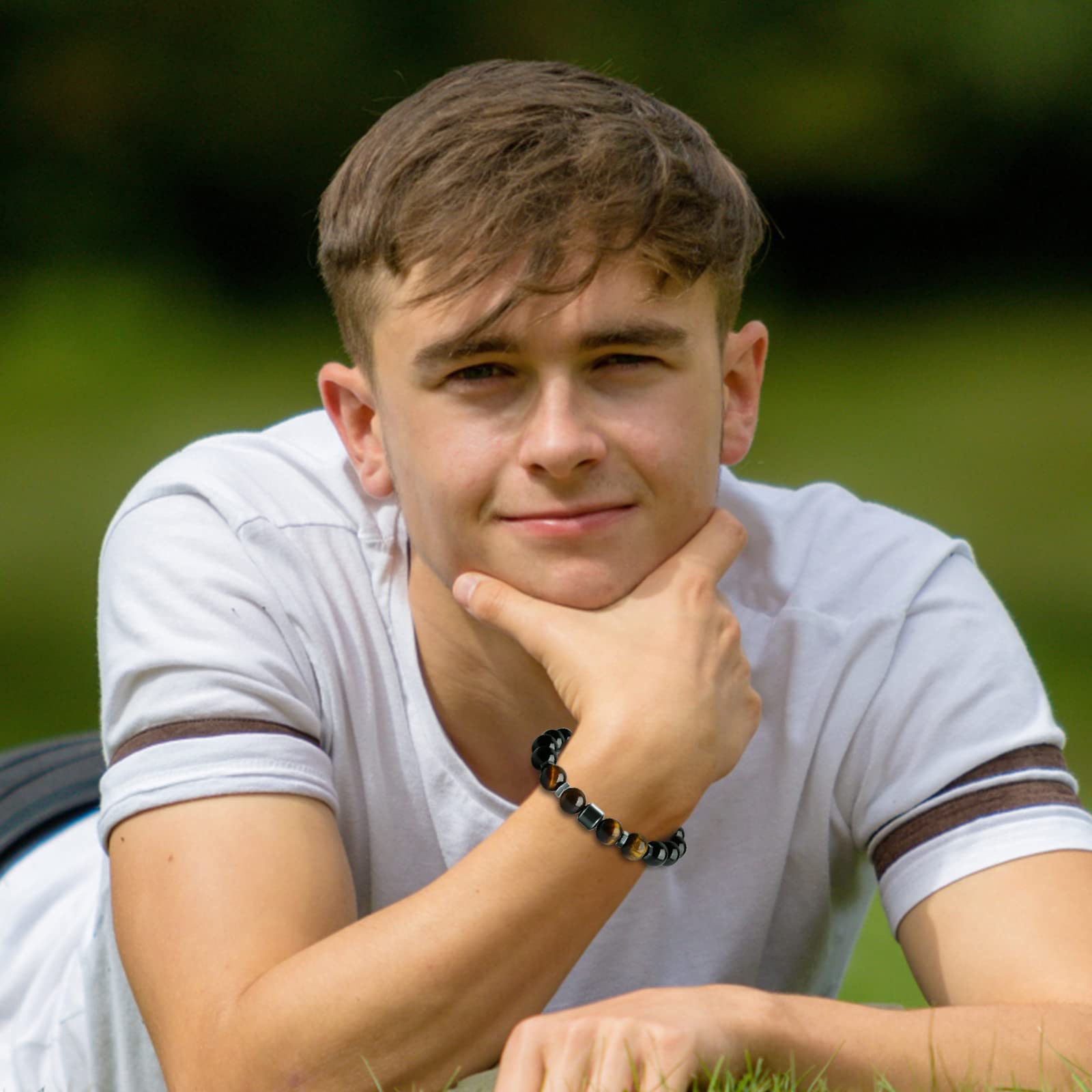 Stylish Jewelry & Card Bracelet for Men - Perfect Gift for Teen Boys, Dad, Father, Son, Brother, Boyfriend, Husband, Grandpa, Uncle | Anniversary, Birthday Presents for Him | Great for Casual Wear, Special Occasions & Heartfelt Moments