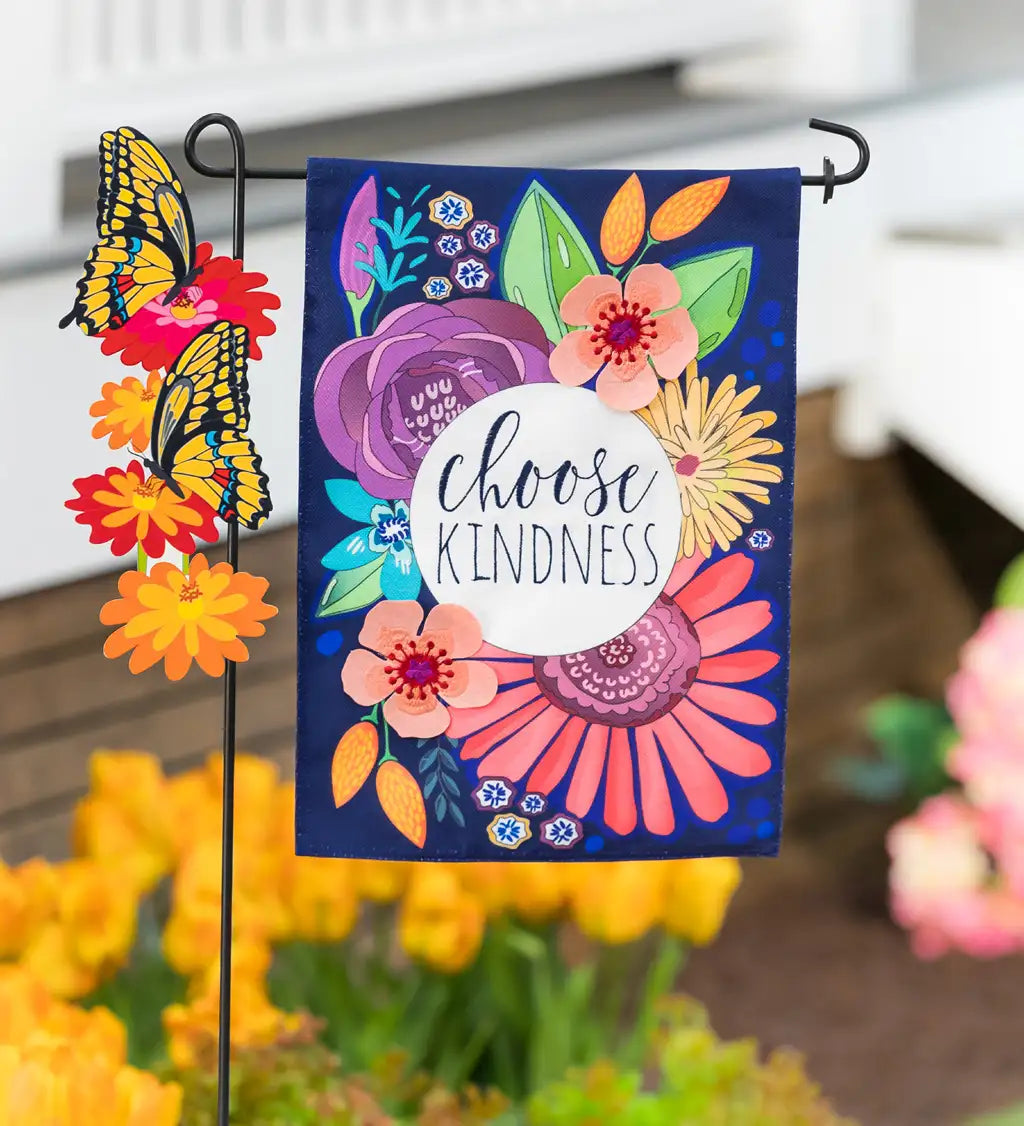Choose Kindness Garden Burlap Flag - Rustic Outdoor Decor for Yard, Patio & Farmhouse - Perfect for Spring, Summer & Fall Landscaping