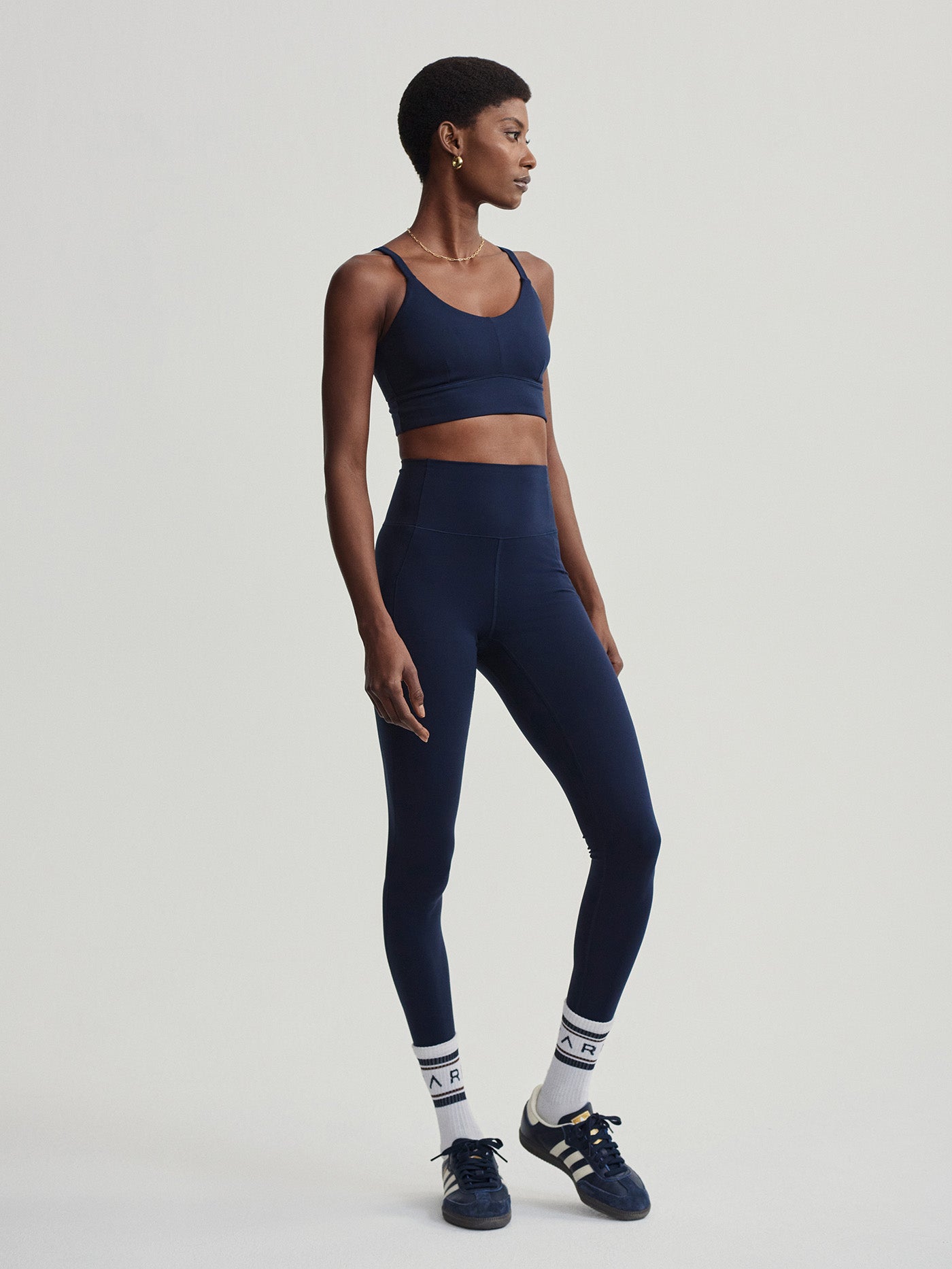 Varley Shape Amber Bra - Dark Sapphire Blue | Supportive & Comfortable Wireless Bra for Women | Perfect for Yoga, Workouts & Everyday Wear