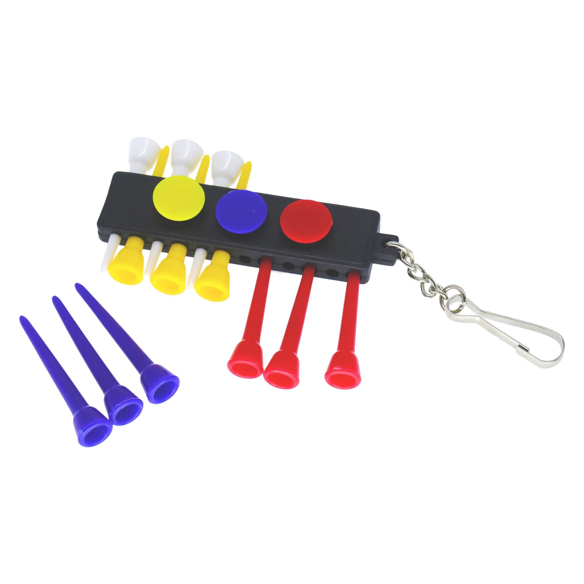 Premium Golf Tee Holder & Ball Marker Set - 12 Tees & 3 Markers for Golf Accessories | Perfect for Golf Course, Driving Range & Tournament Play