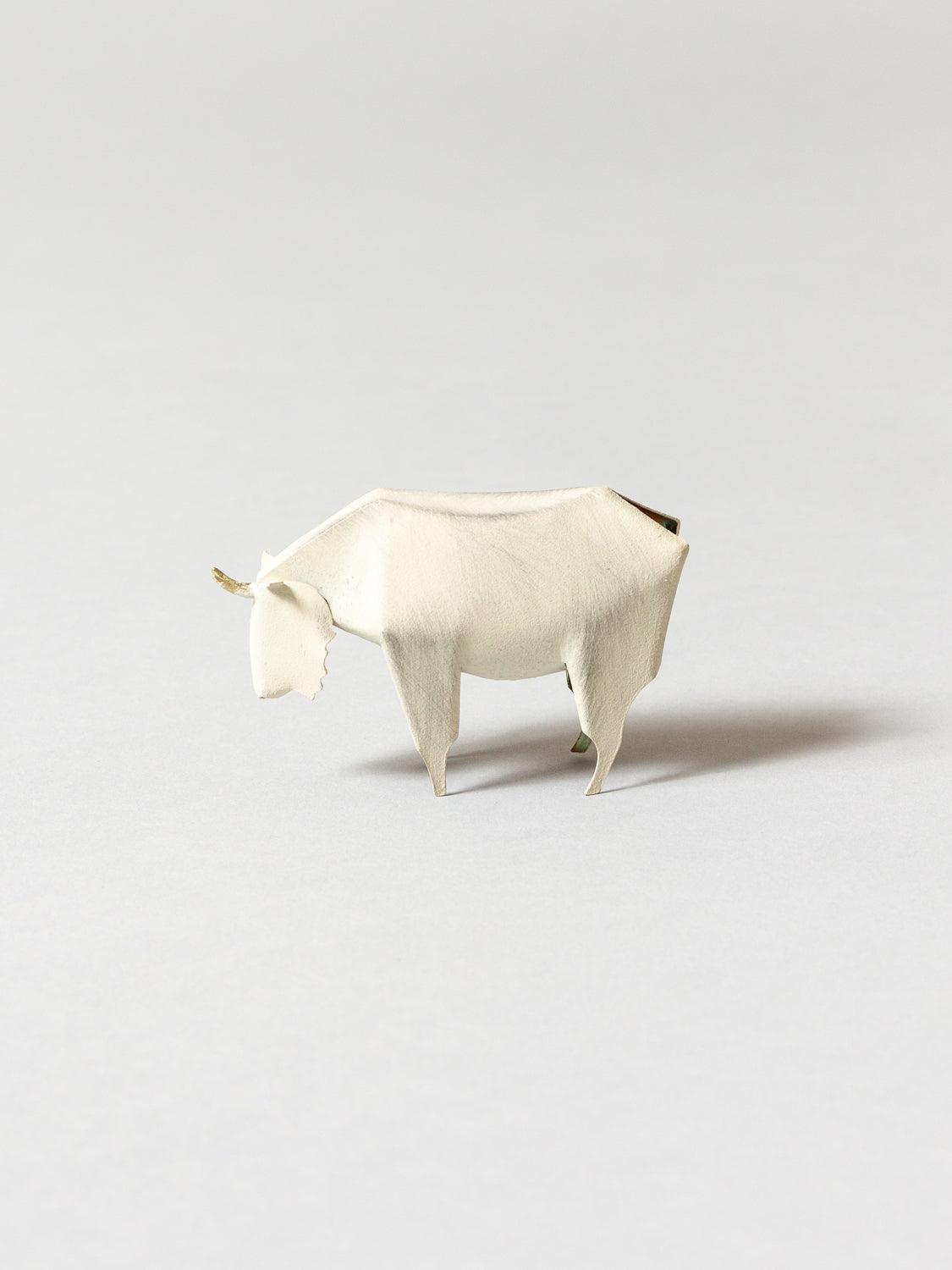 Ren Brass Mountain Goat Statue - Handcrafted Home Decor for Cabin, Office & Bookshelf | Perfect Gift for Nature Lovers & Collectors