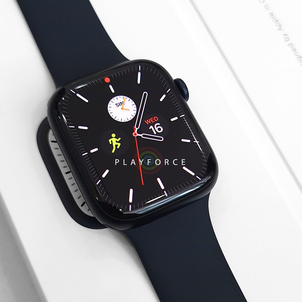 Apple Watch Series 7 (45mm, GPS + Cellular, Midnight) - Smartwatch with Fitness Tracking, Heart Rate Monitor & Water Resistance - Perfect for Running, Swimming & Everyday Use