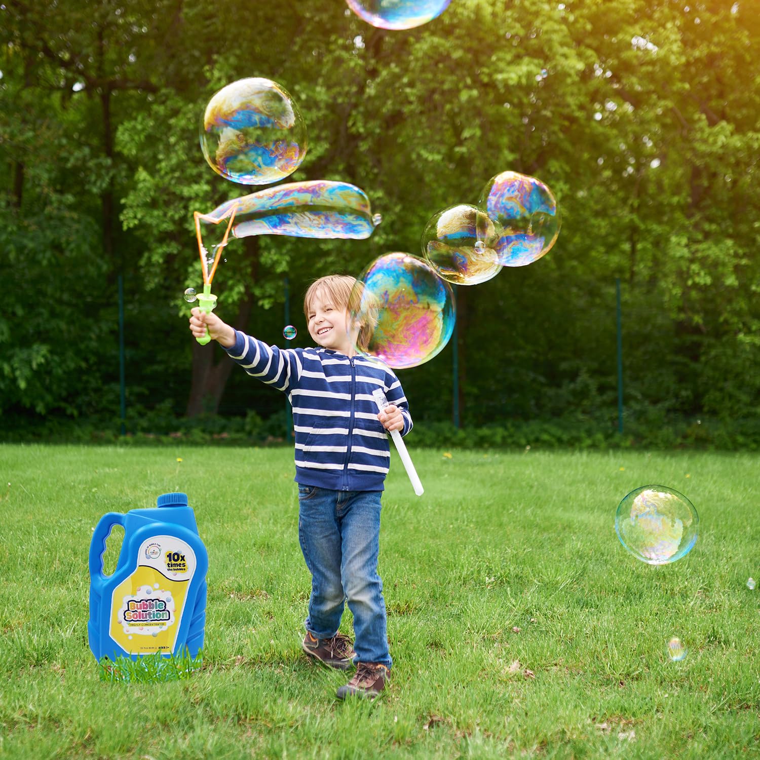 Non-Toxic Bubble Solution Refill 32oz - for Bubble Machines & Toys (2-Pack) - Perfect for Parties & Outdoor Play