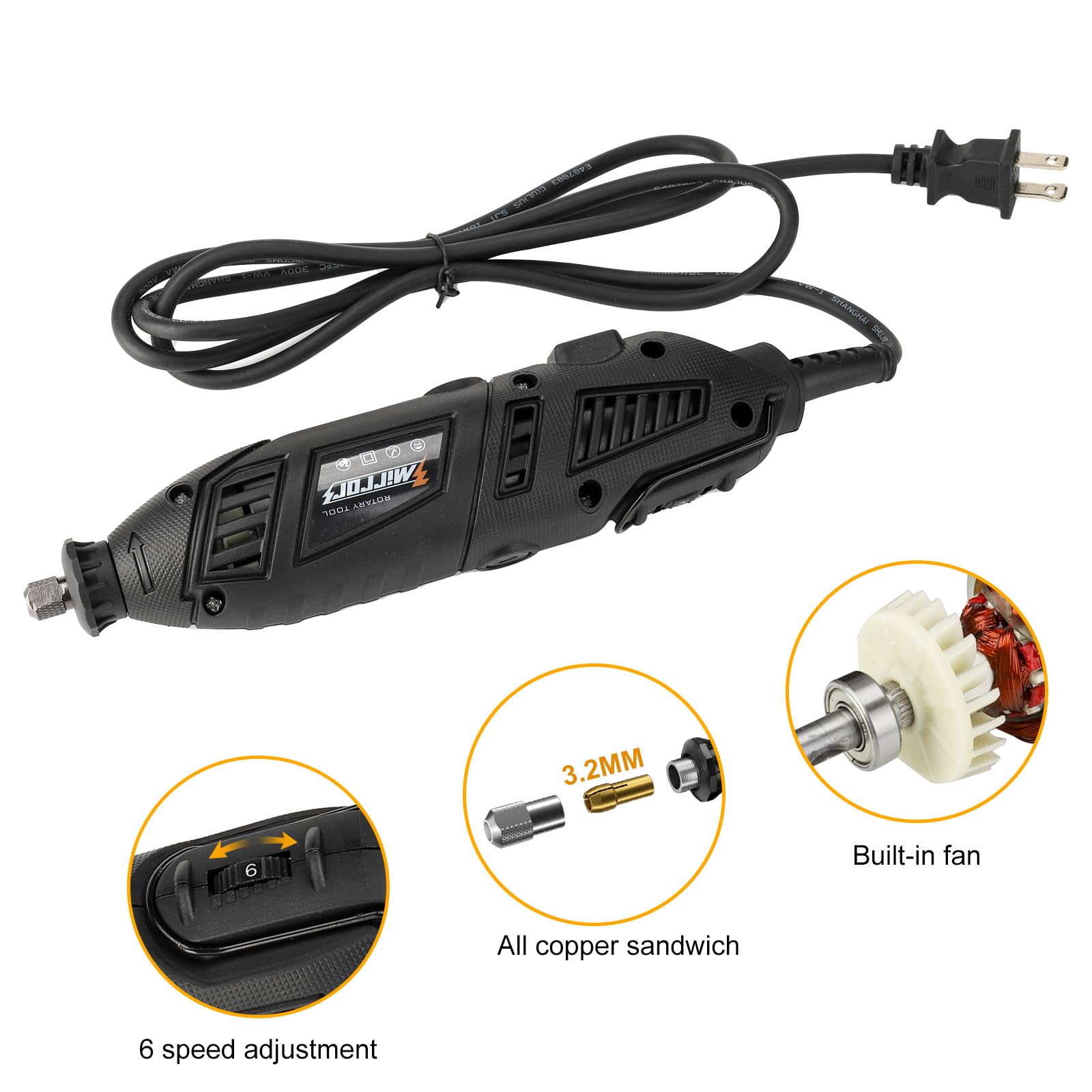 3Mirrors Professional Tungsten Electrode Sharpener Grinder - TIG Welding Rotary Tool with 12 Guides, Flat Grinding Block, Cut-Off Slot, Multi-Angle Adjustments - Includes 5 Double-Sided Diamond Wheels & 2 CNC Mandrels - Perfect for Precision Welding, Metal Fabrication & DIY Projects