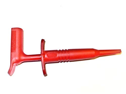 Red Right Angle Insulated Plunger Hook Clip - 5 Pack - Electrical Connectors for Automotive, Marine & DIY Projects - BU-20431-2