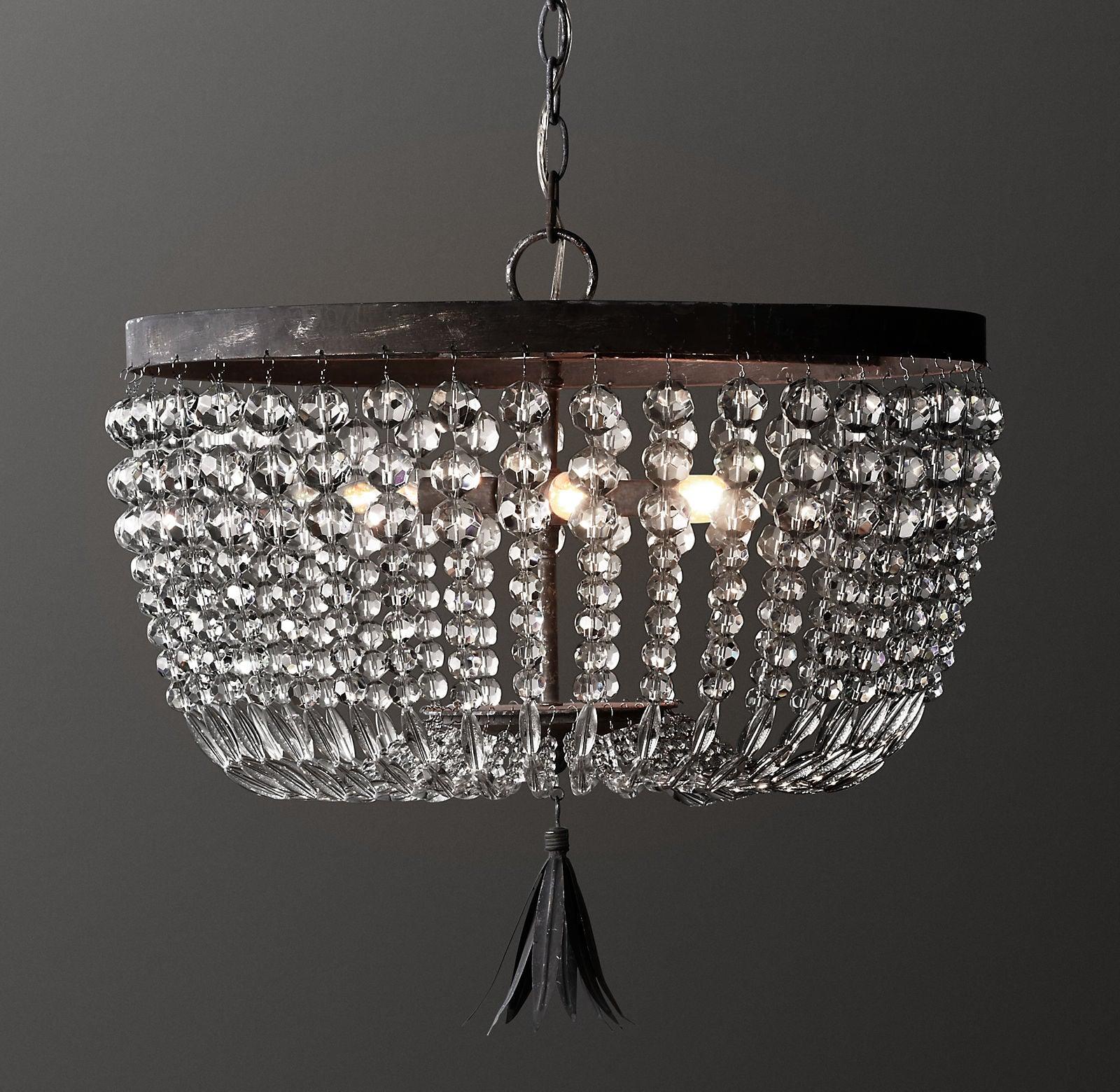Dauphine Crystal Ceiling Light Fixture - Elegant Modern Chandelier for Dining Room, Bedroom & Living Room Lighting Decor
