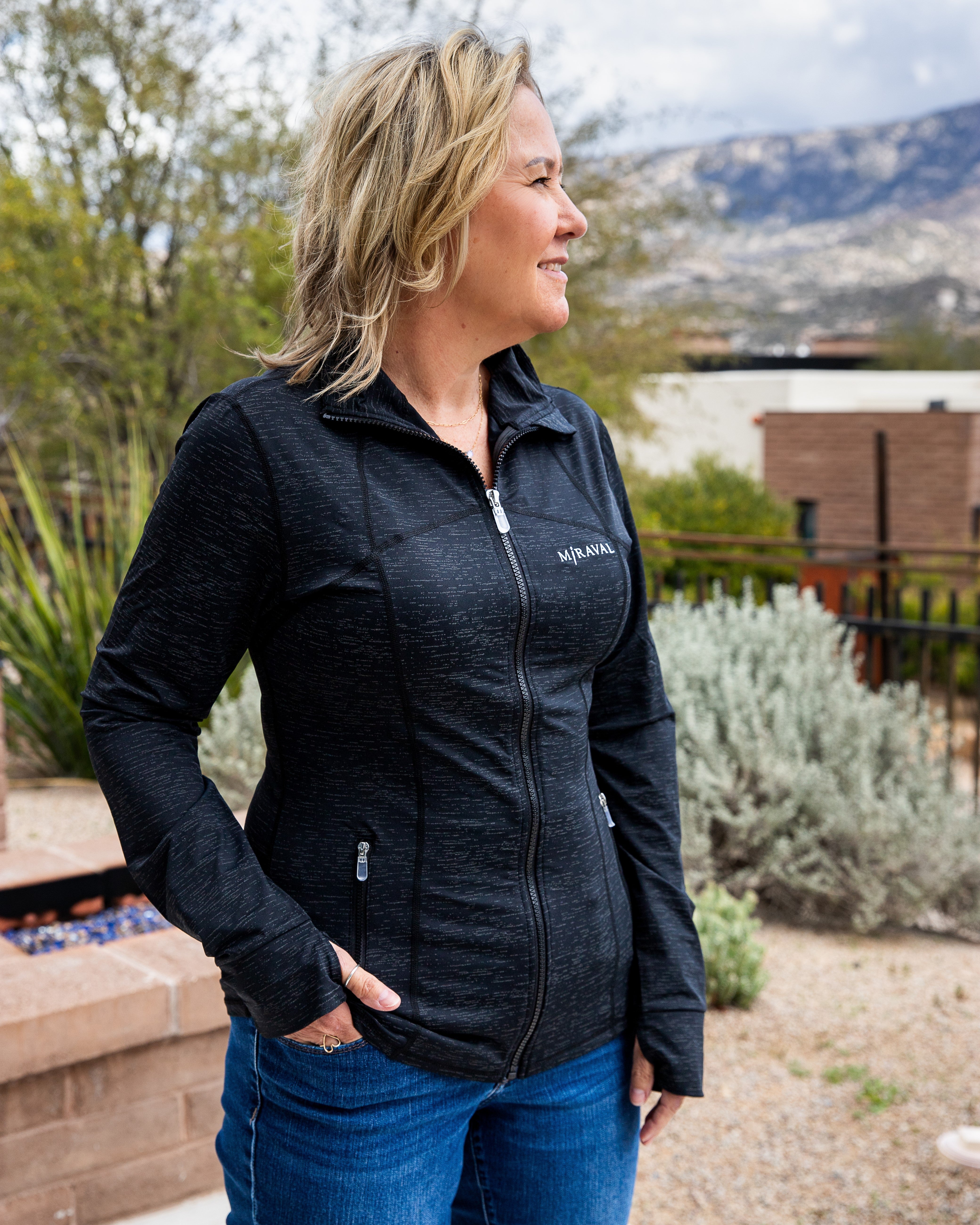 Miraval Women's Lightweight Zip Jacket - Waterproof Windbreaker for Hiking, Running & Outdoor Activities | Casual Fashion Hoodie for Everyday Wear