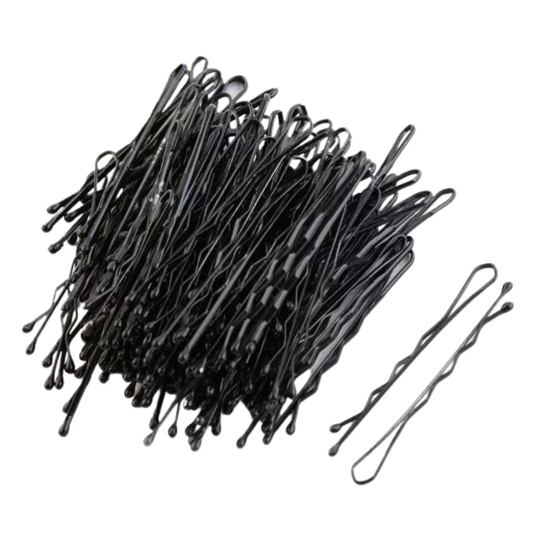 20 Pcs Women's Metal Bobby Pins & Barrettes Hair Clips - DIY Hairstyle Maker for Girls & Women - Black Hair Accessories for Wedding, Party & Everyday Styling