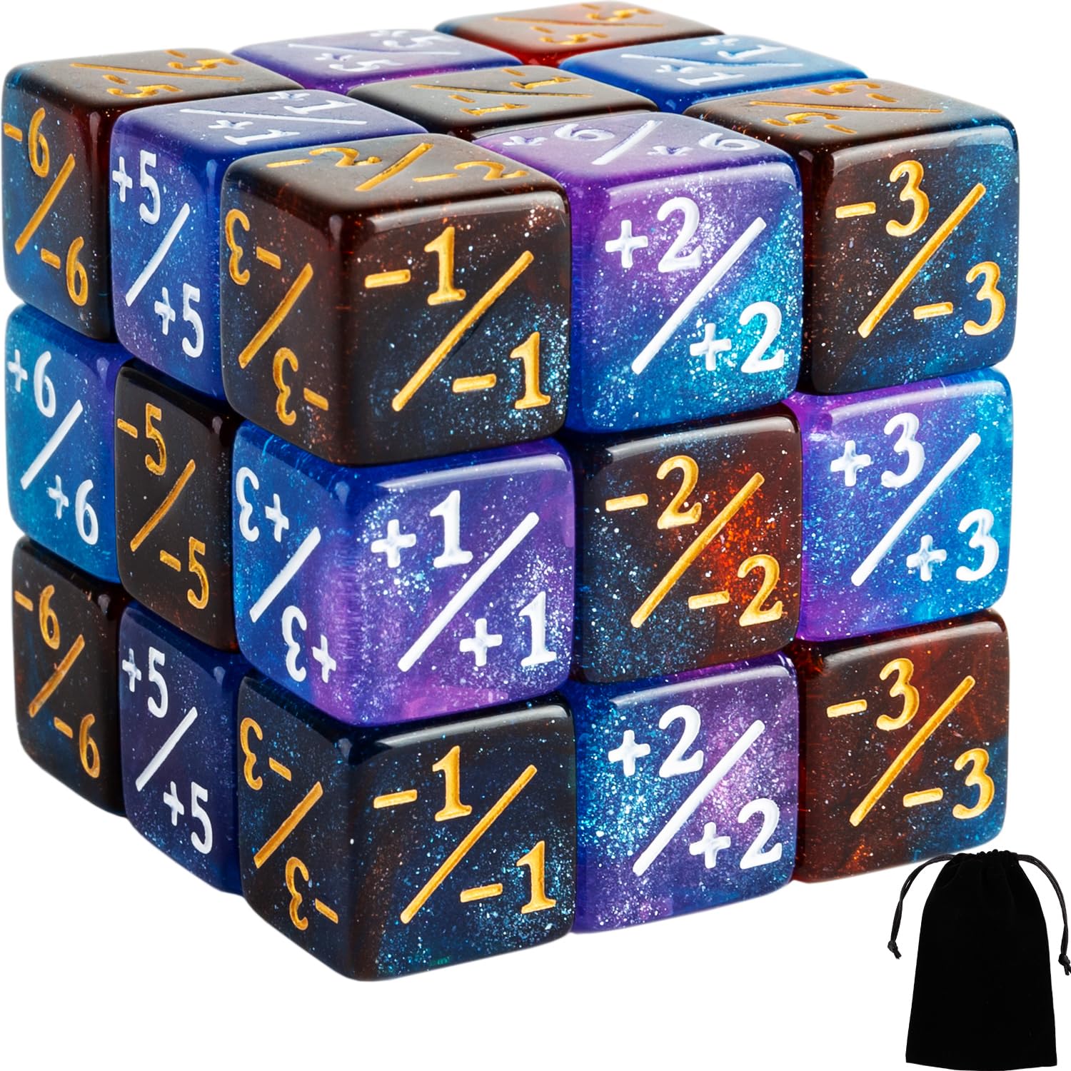 24-Piece MTG Counter Dice Set - +1/+1 Buff Dice & Life Tokens for Magic: The Gathering TCG, Commander Deck Accessories - Perfect for Gameplay Tracking and Strategy Enhancement