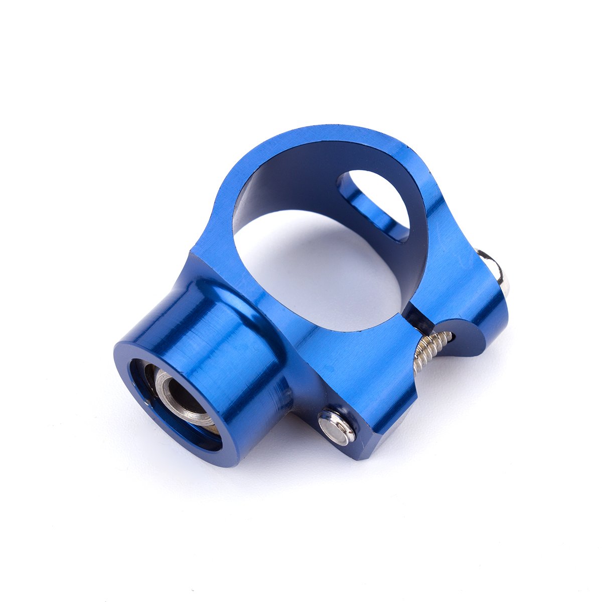 Adjustable Motorcycle Steering Damper Stabilizer - Universal Fit for Kawasaki Ninja ZX6R 2009-2019 - Blue & Blue Color - Includes Mounting Bracket Kit - Improves Handling & Safety for Street Riding and Track Racing