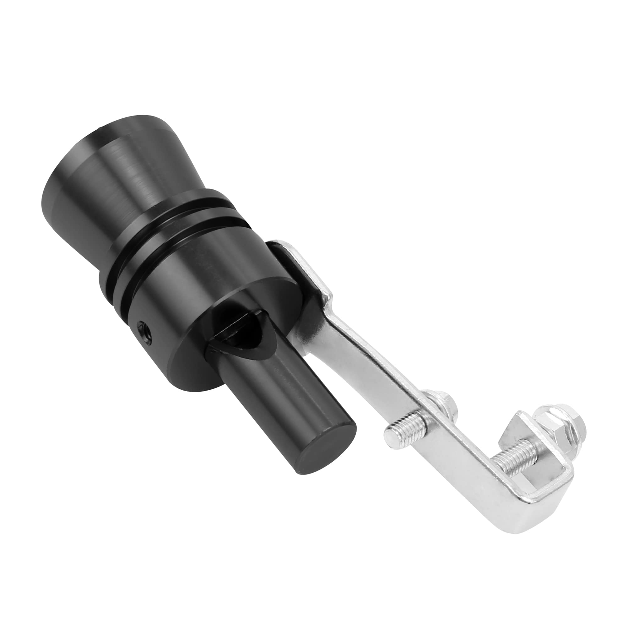 X AUTOHAUX 2-Piece XL Aluminum Alloy Universal Turbo Sound Exhaust Muffler Pipe Whistle - Deep Car Roar Enhancer (Black) - Perfect for Performance Cars & Off-Road Vehicles