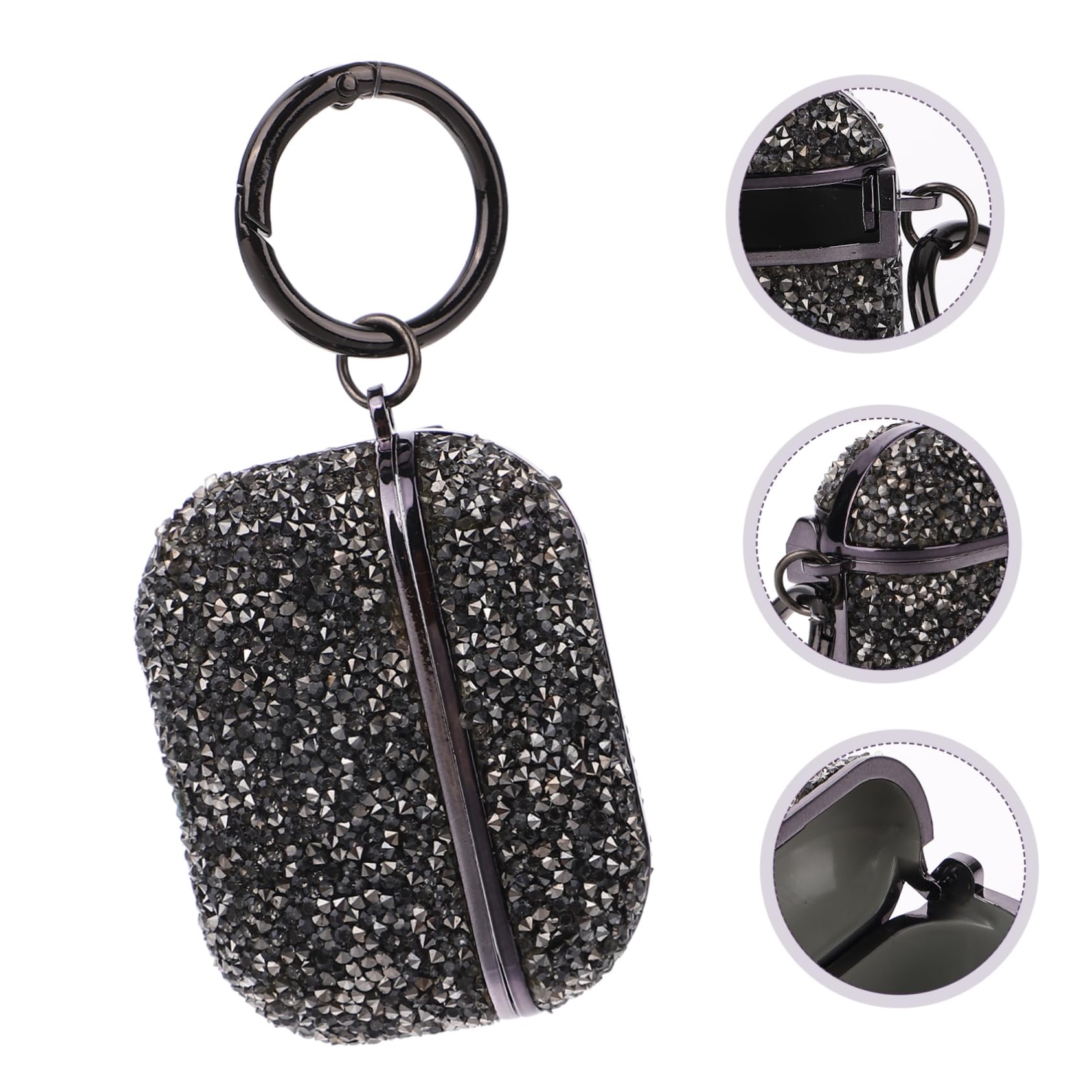 Veemoon Durable Rhinestone Earphone Case - Protective Cover for Wireless Earbuds with Stylish Crystal Design | Perfect for AirPods, Galaxy Buds & More | Gym, Travel & Daily Use Accessory
