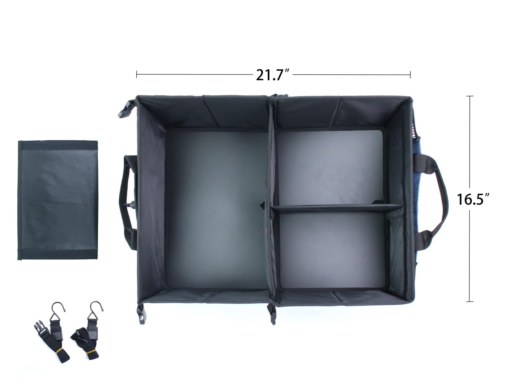 Premium Heavy Duty Collapsible Trunk Organizer for SUV, Car & Truck - 3 Adjustable Sizes, Lightweight & Portable Vehicle Storage - Easy Install Organizer for Travel, Camping & Road Trips - Black