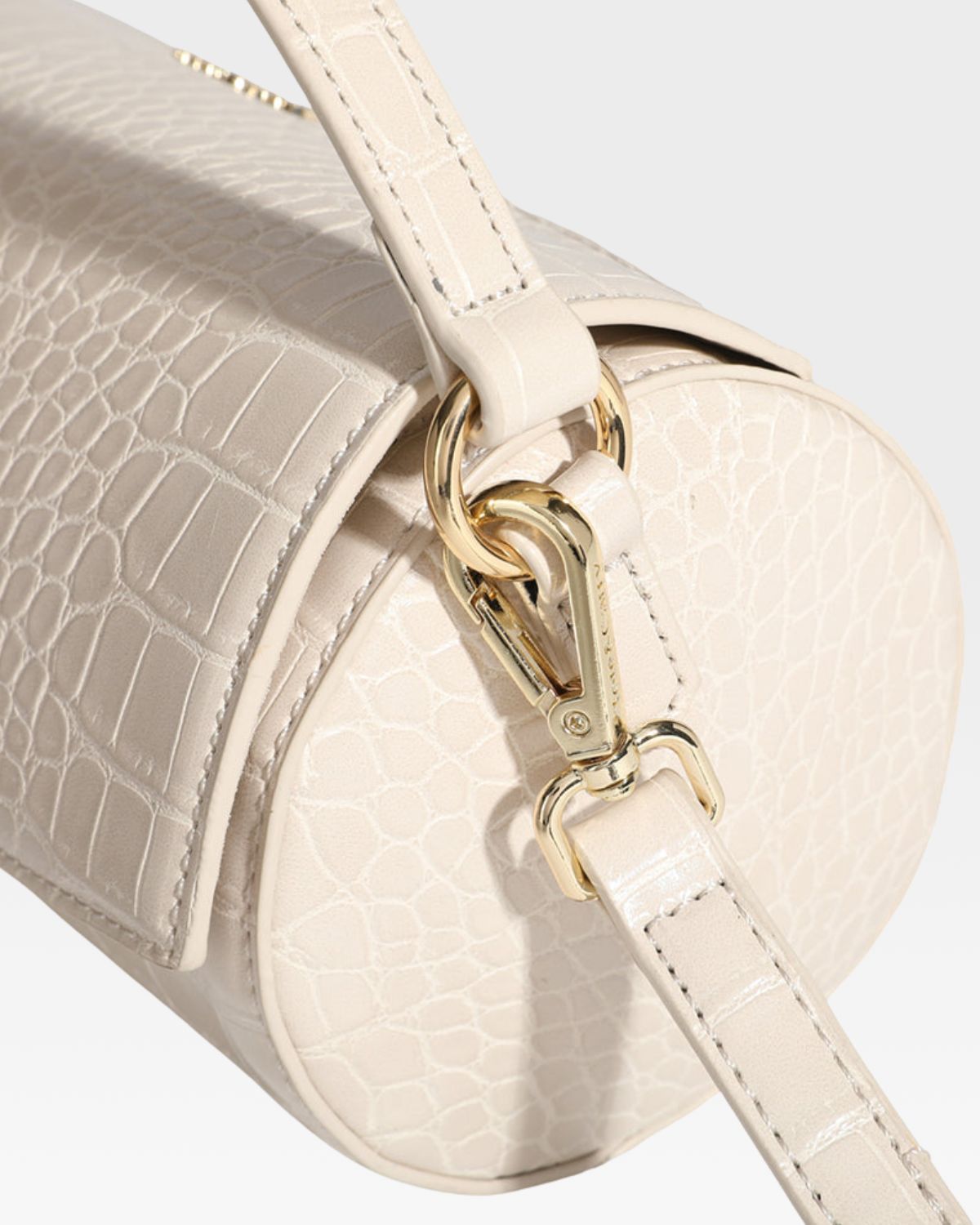 Stylish Beige Barrel Purse for Women - Trendy Crossbody Bag for Everyday Use, Travel & Shopping