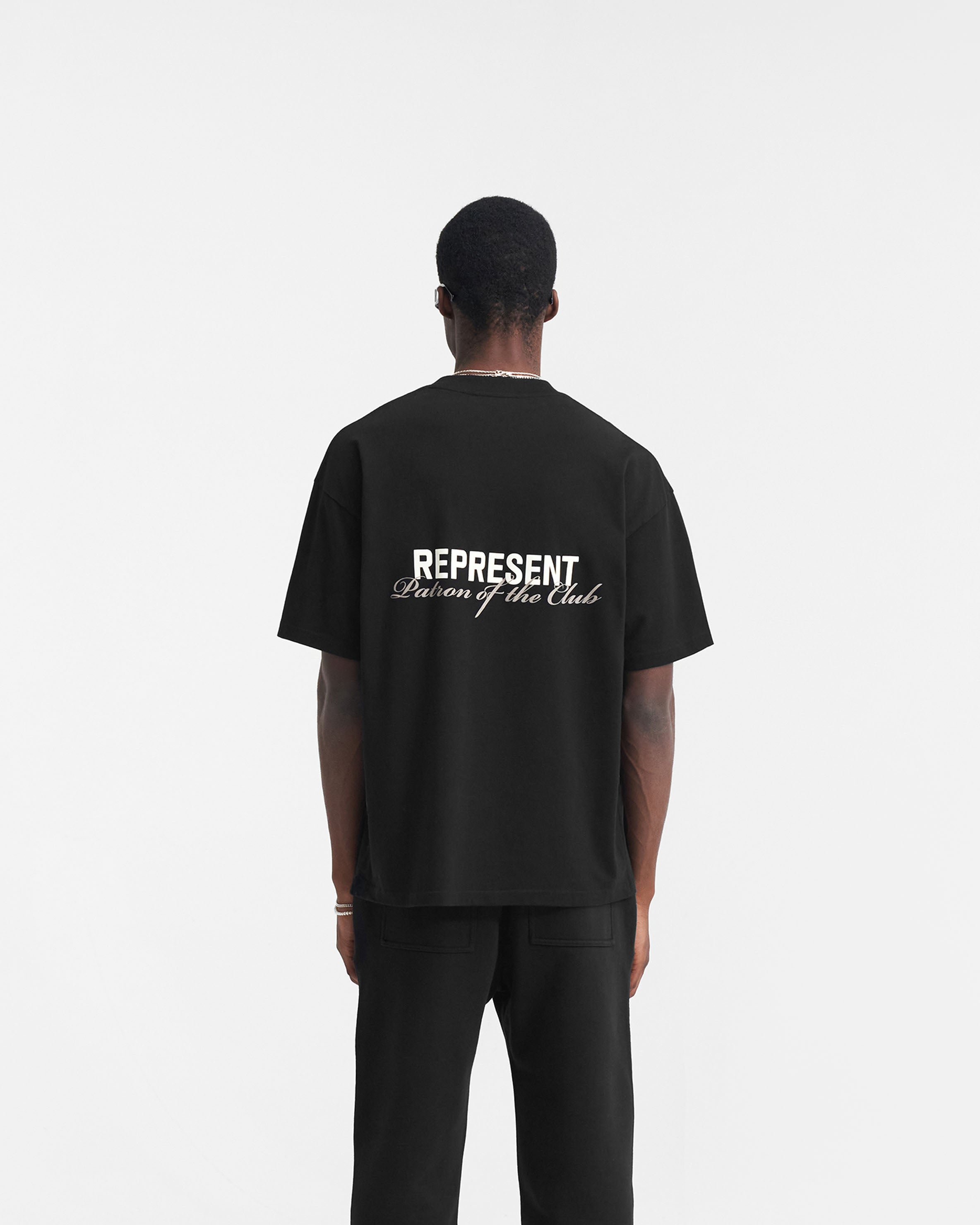 Patron Of The Club T-Shirt - Black Cotton Graphic Tee for Men | Casual Streetwear & Night Out Style
