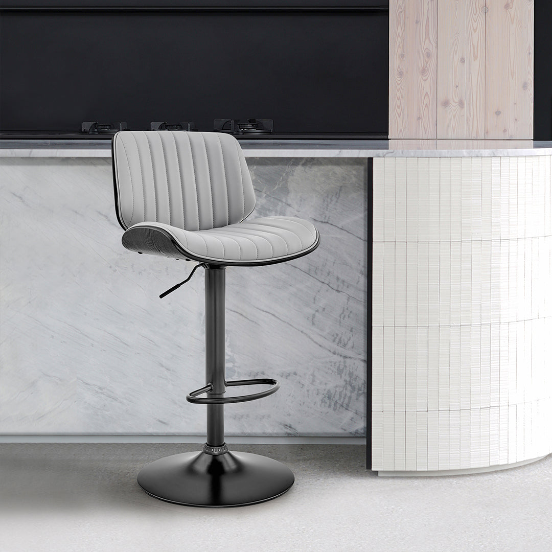 Adjustable Bar Stool with Backrest - 24