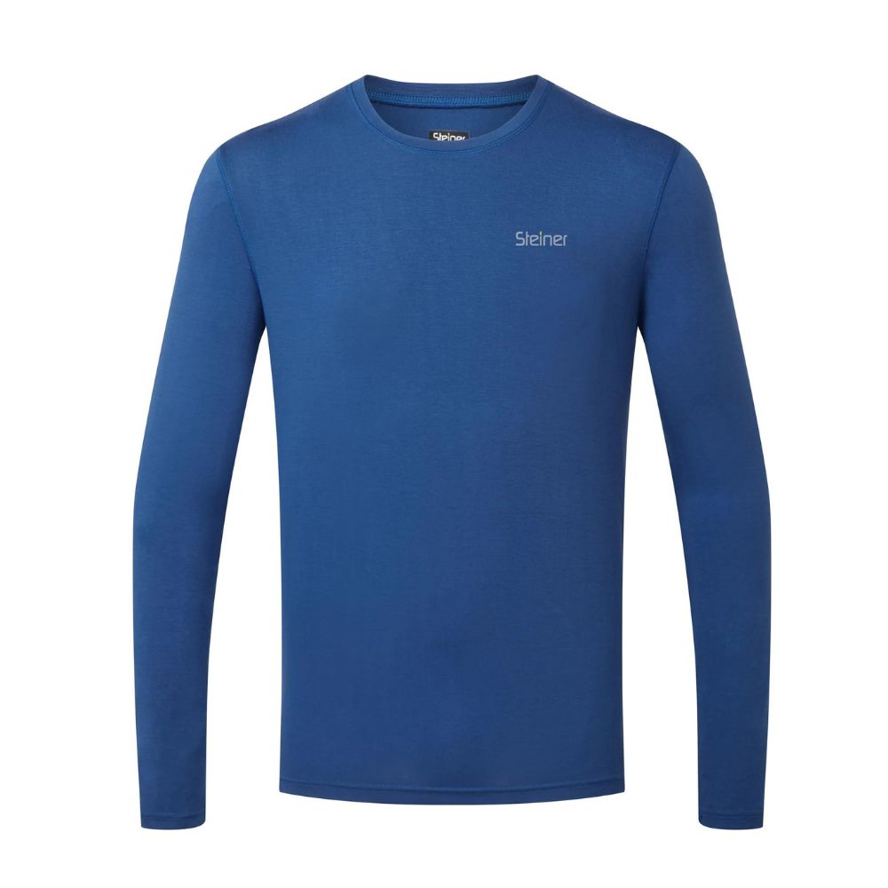 Steiner Soft Tec Active Thermal Top for Men - Lightweight & Breathable Performance Base Layer - Ideal for Hiking, Running & Cold Weather Activities - Blue