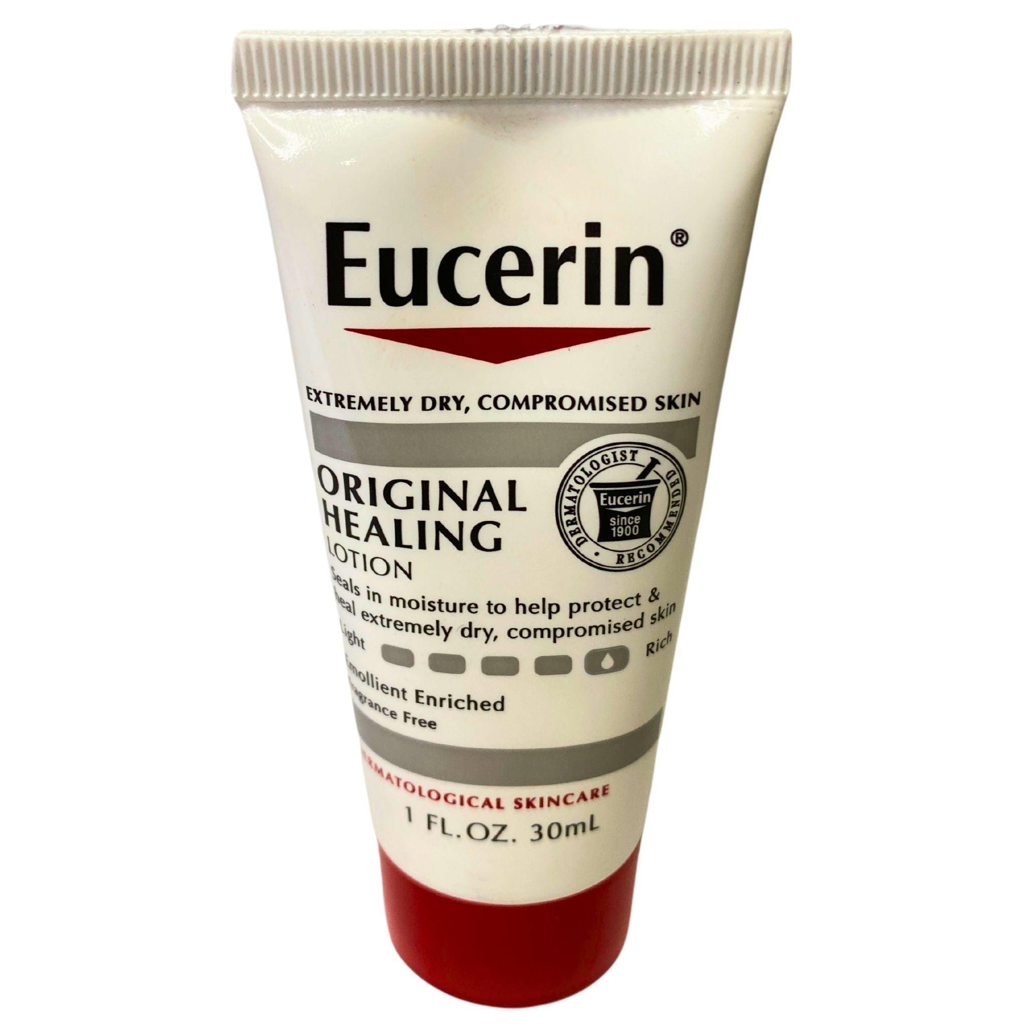 Eucerin Original Healing Emollient Enriched Lotion 1 Oz (72 Pack) - Intense Moisturizing Body Lotion for Dry Skin - Perfect for Daily Hydration & Winter Skin Care