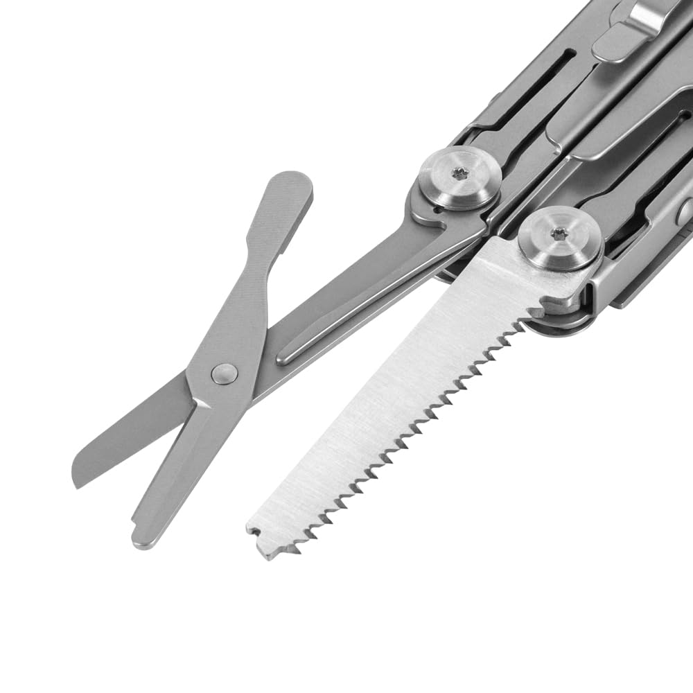 M-Tac 11-in-1 Multitool Pliers - Stainless Steel Utility Screwdriver Multi Tool with Nylon Belt Sheath for EDC, Outdoor Camping, Fishing, Survival & Hiking (Silver #3) - Perfect for Everyday Carry, Emergency Repairs & Outdoor Adventures