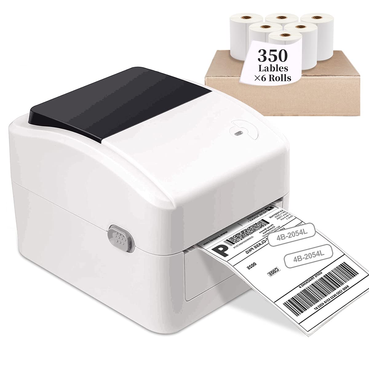 micmi Thermal Shipping Label Printer - 2100 Labels (6 Rolls, 4x6 Size) for Amazon, eBay, Etsy, Shopify, ShipStation, UPS, USPS, FedEx, DHL | Compatible with Windows & Mac | Perfect for E-commerce Shipping & Small Business Logistics