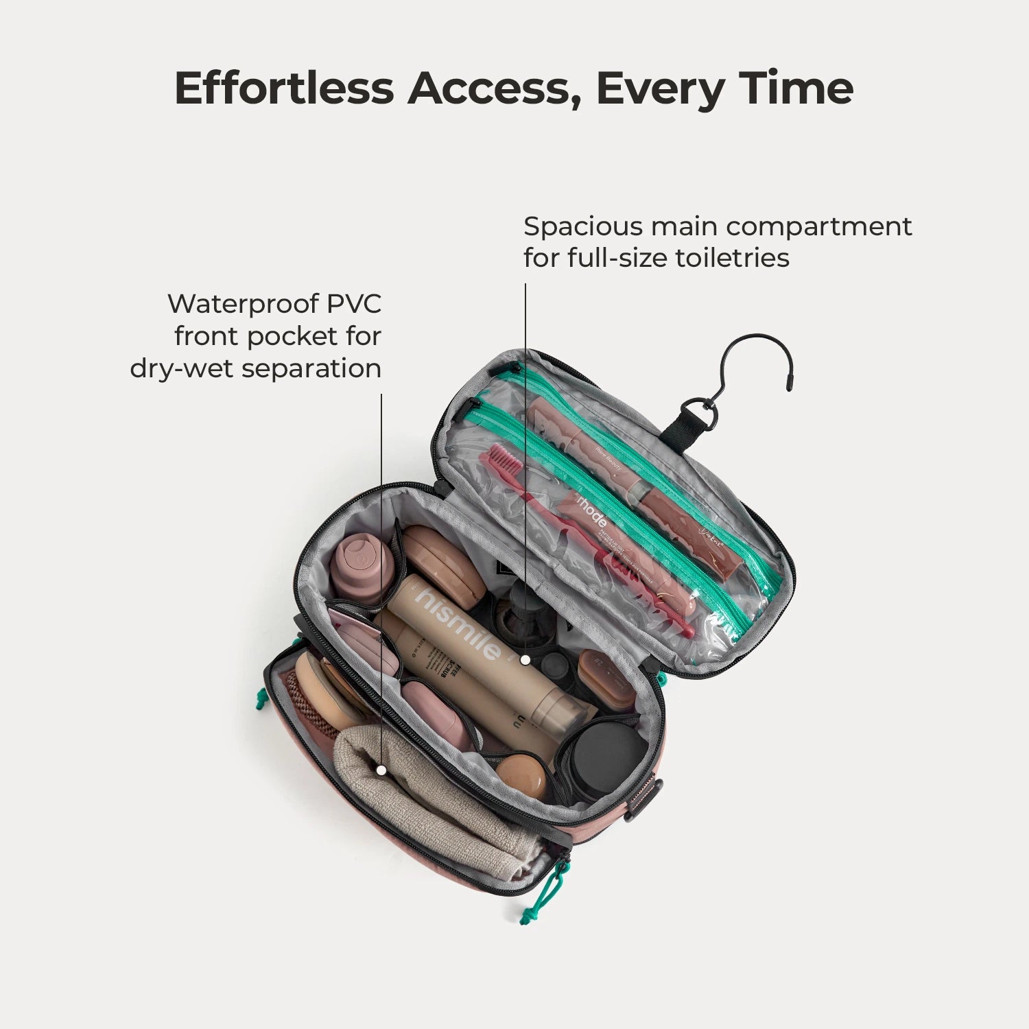Blast 4.5L Hanging Toiletry Bag for Travel - Waterproof Cosmetic Organizer with Multiple Pockets for Bathroom Essentials | Perfect for Camping, Gym & Business Trips