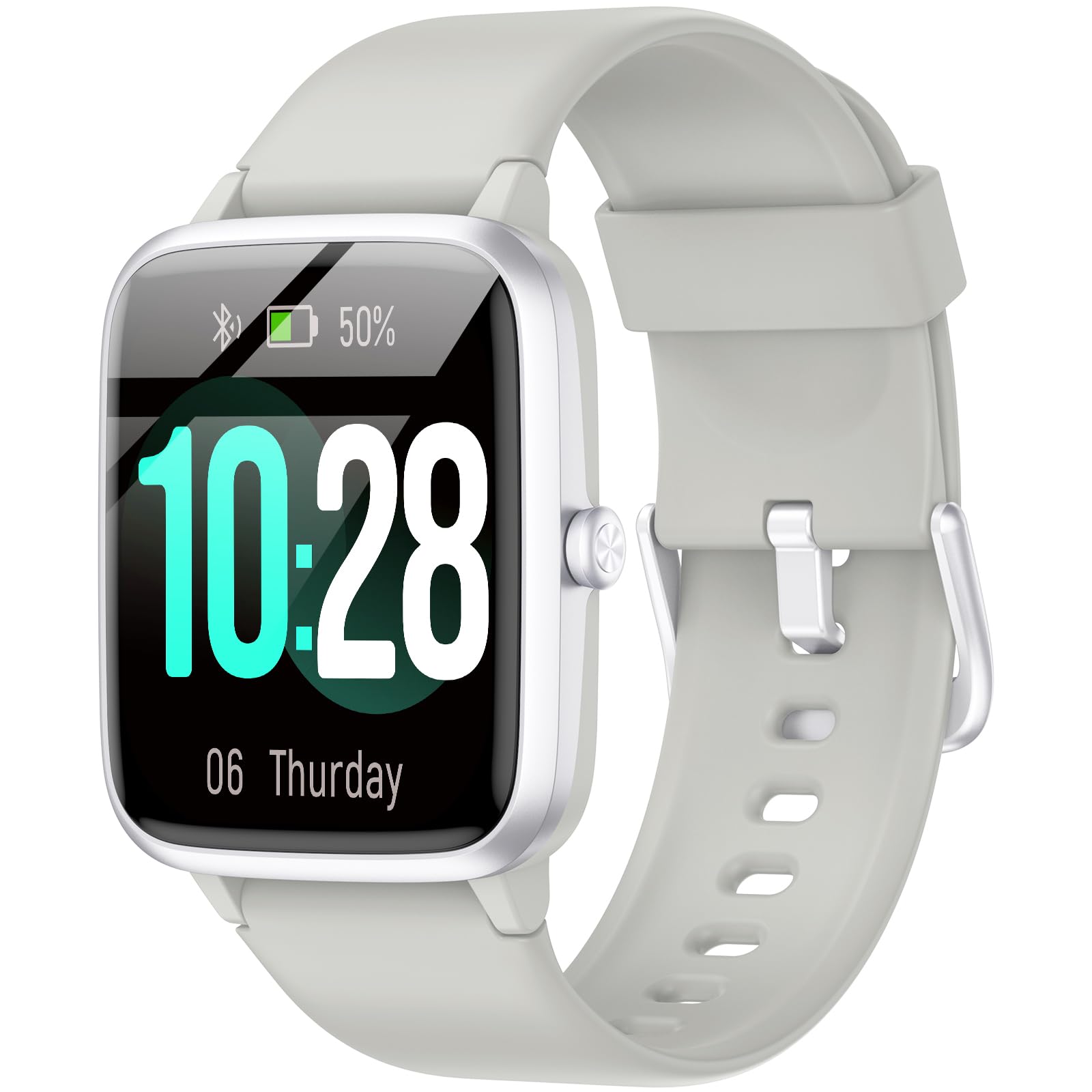 Smart Watch for Women & Men - 42mm Full Touchscreen Fitness Tracker with Heart Rate Monitor, Sleep Tracking, Step & Calorie Counter - IP68 Waterproof for Swimming & Daily Use - Perfect for Gym, Running & Outdoor Activities