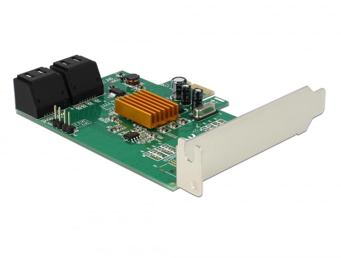 Delock SATA 6Gb/s PCIe 2.0 x1 Storage Controller - High Speed Data Transfer for PC, Server & Workstation - Perfect for Gaming, Video Editing & Data Backup