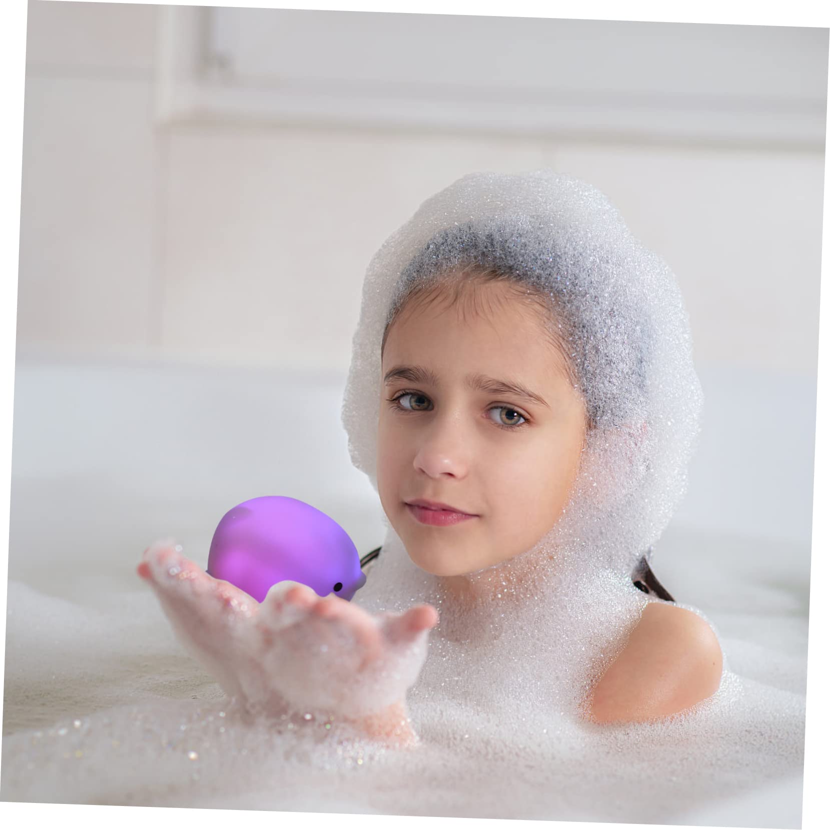 HEMOTON 20-Pack LED Bath Toys for Kids - Glow in The Dark Floating Water Toys for Bathtub Fun, Pool & Sensory Play - Perfect Toddler Bath Time & Swimming Pool Activity Toys