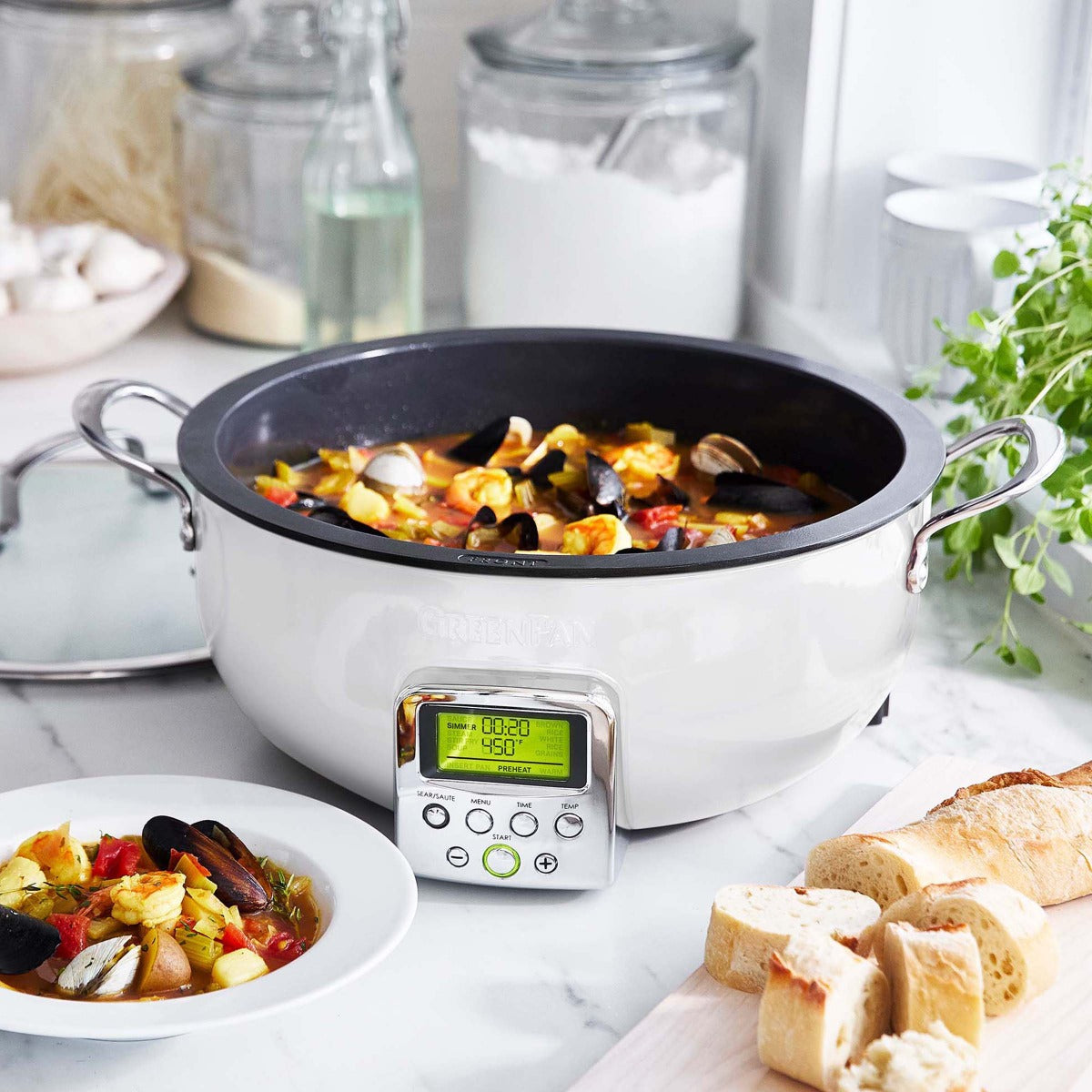 Multifunction Deep Electric Skillet with Non-Stick Coating - 12