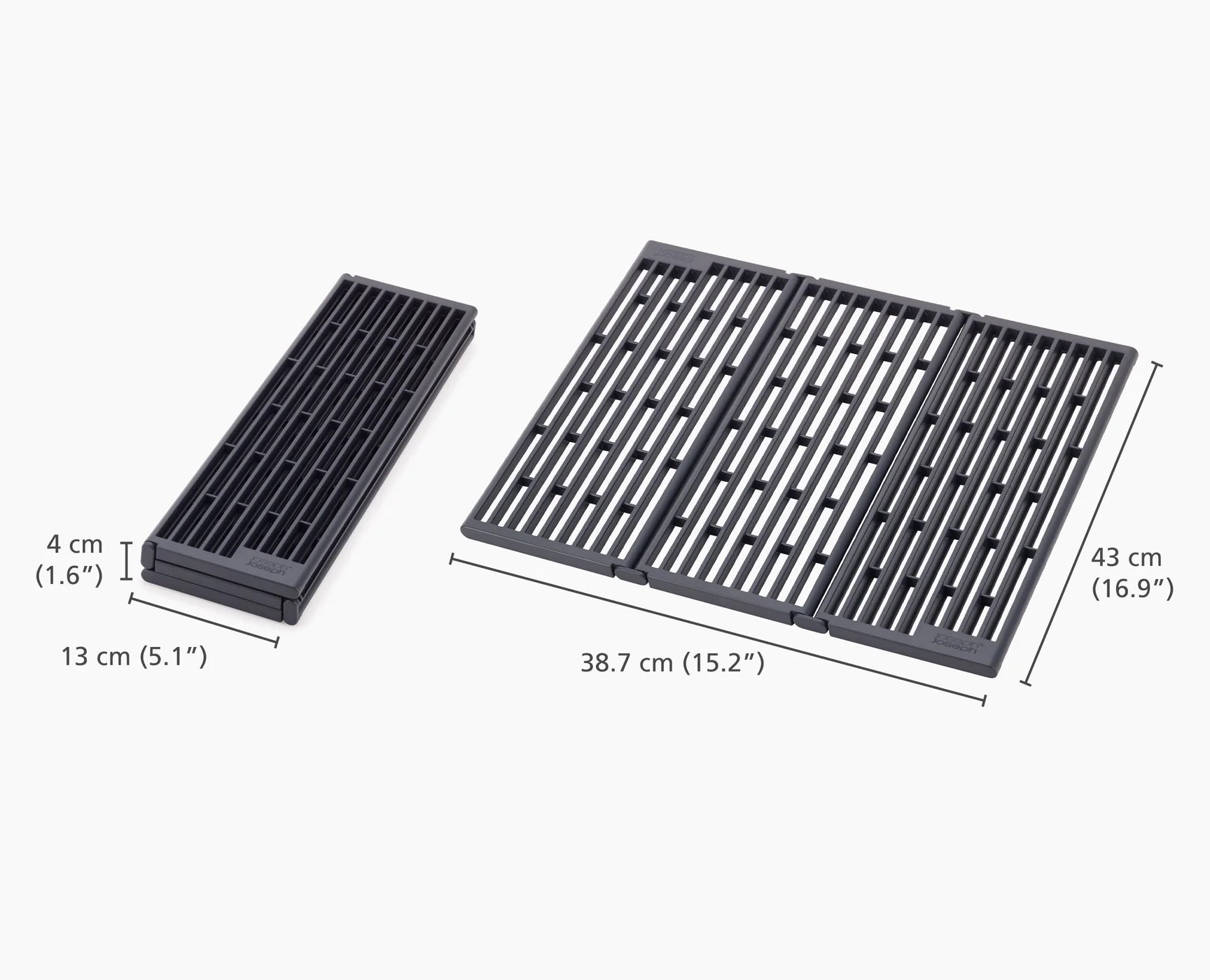 Foldable Grey Sink Drainer - Space Saving Dish Drying Rack for Kitchen Countertops | Perfect for Small Apartments & RVs