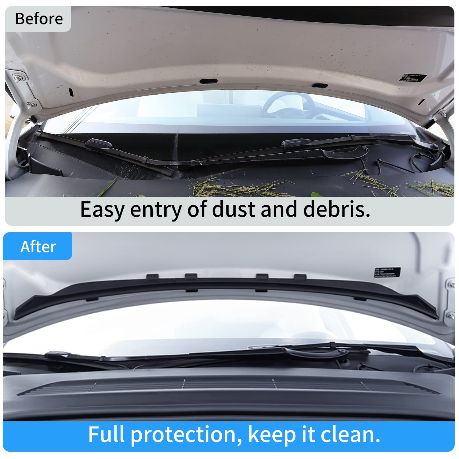 Tesla Model Y Front Hood Dust Proof Seal Strip - Weather Resistant Rubber Protector Guard for Enhanced Protection | Perfect for All-Weather Driving & Dust Prevention
